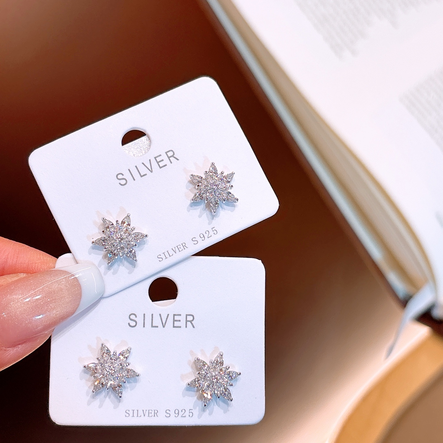 ミニマリスト純銀イヤリングシルバー 母の誕生日