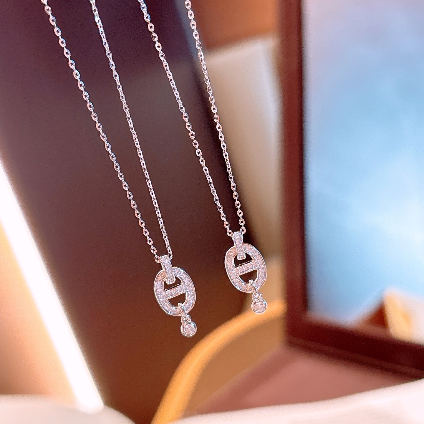 高級感高品質シルバーネックレスゴールド ウェディング