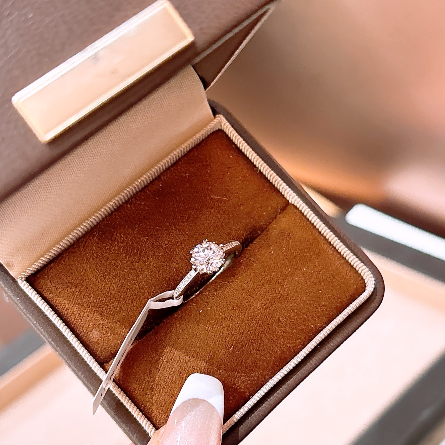 925 Silver Moissanite Ring Unique Father's Day Silver