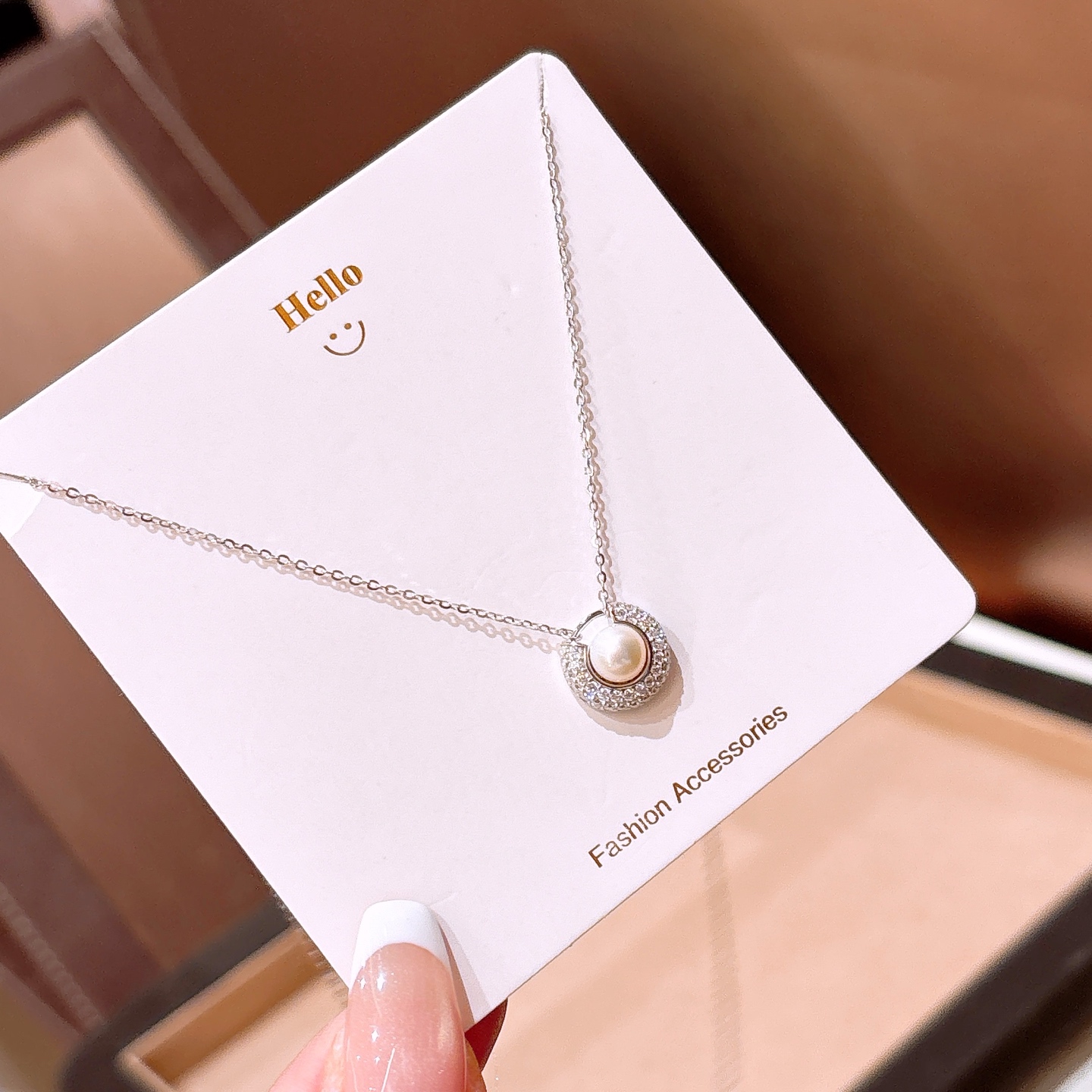 Hypoallergenes Silber Moissanit Kette Romantisch Verabredung Silber