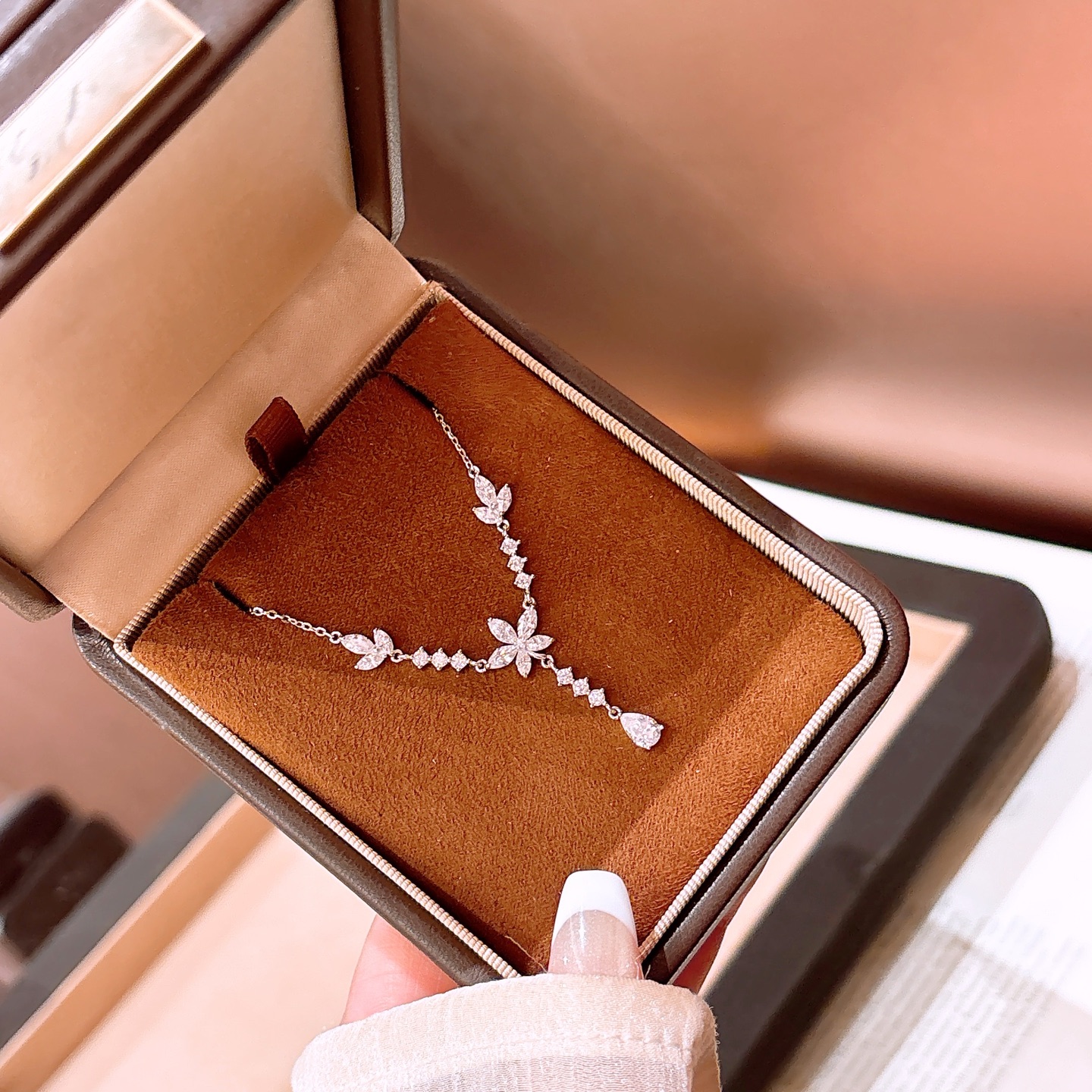 エレガント925シルバーネックレスゴールド 春節