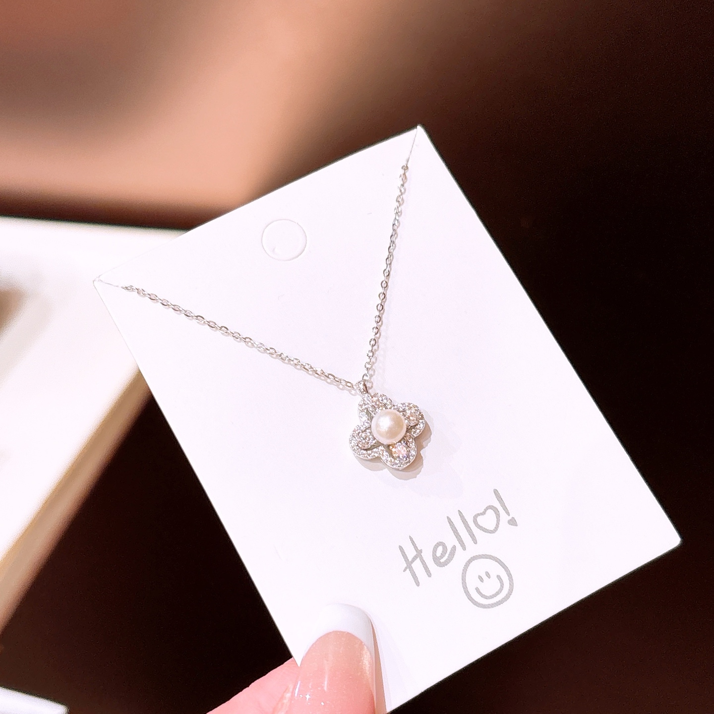 Nickel Free Silver Moissanite Necklace Artistic Wedding Gold