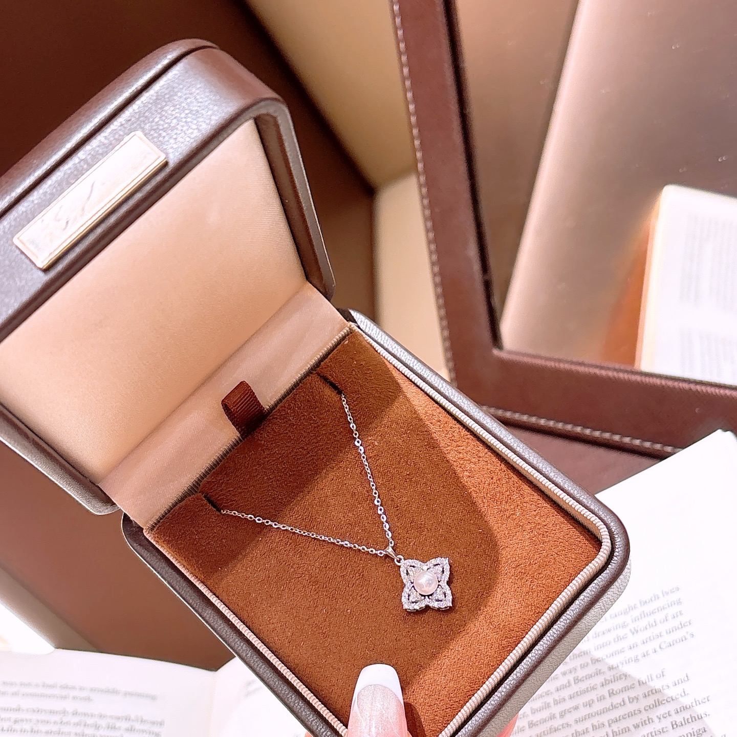 Hypoallergenes Silber Moissanit Kette Französisch Büro Silber