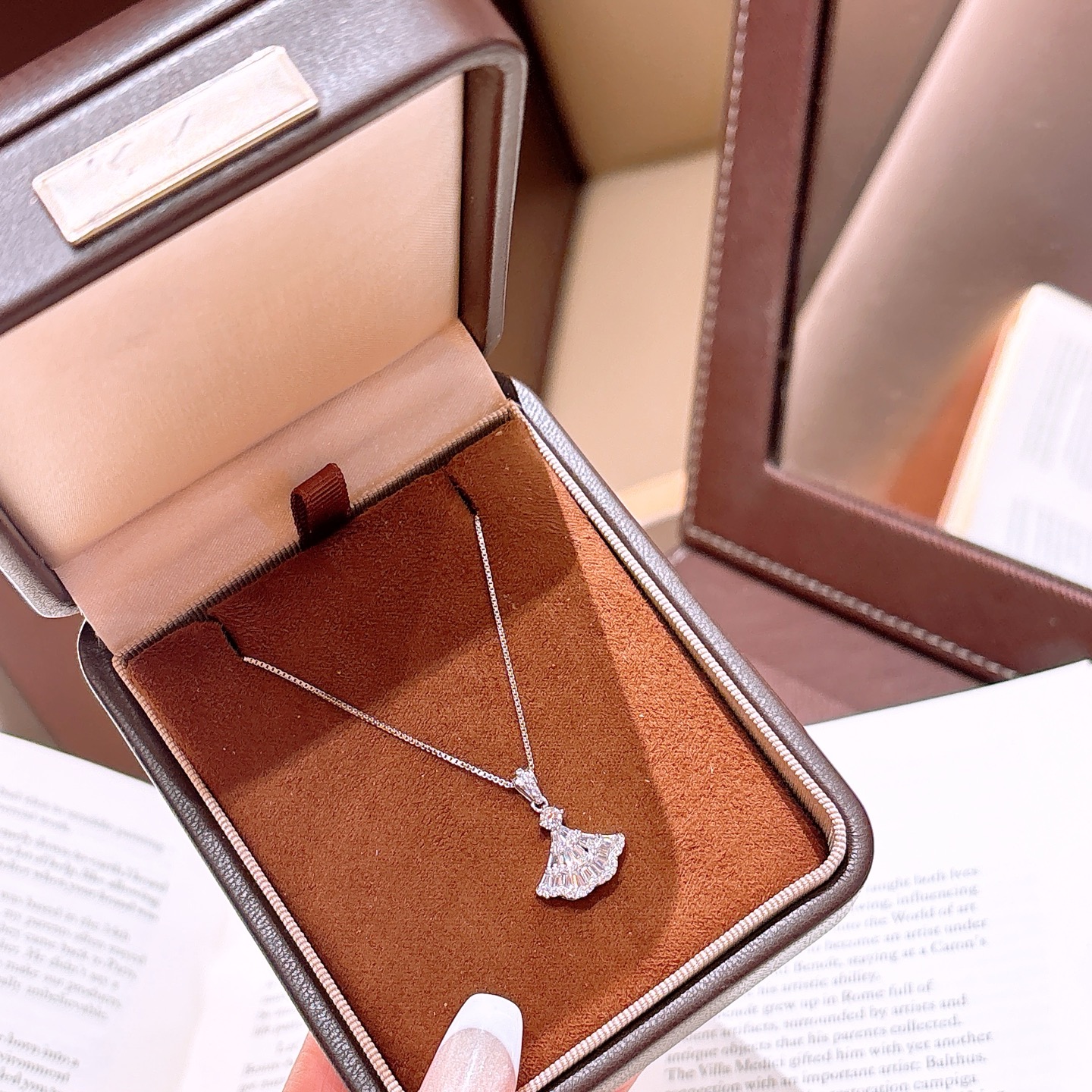 Massivsilber Moissanit Kette Verspielt Standesamt Gold