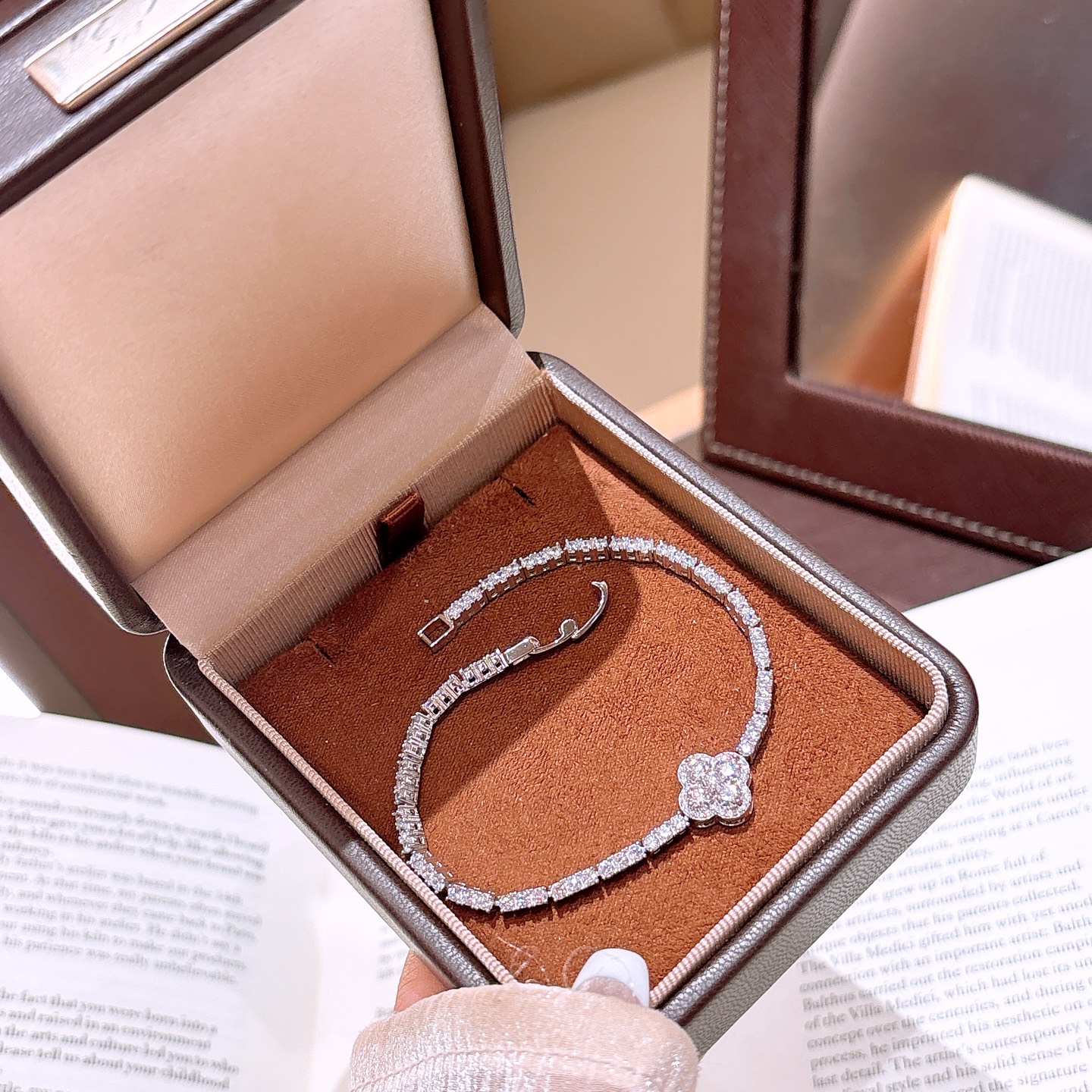 Nickel Free Silver Moissanite Bracelet Premium Graduation Gold