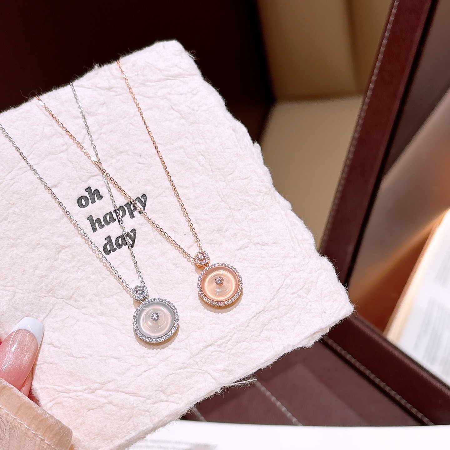 ミニマリスト純銀ネックレスゴールド 先生の日