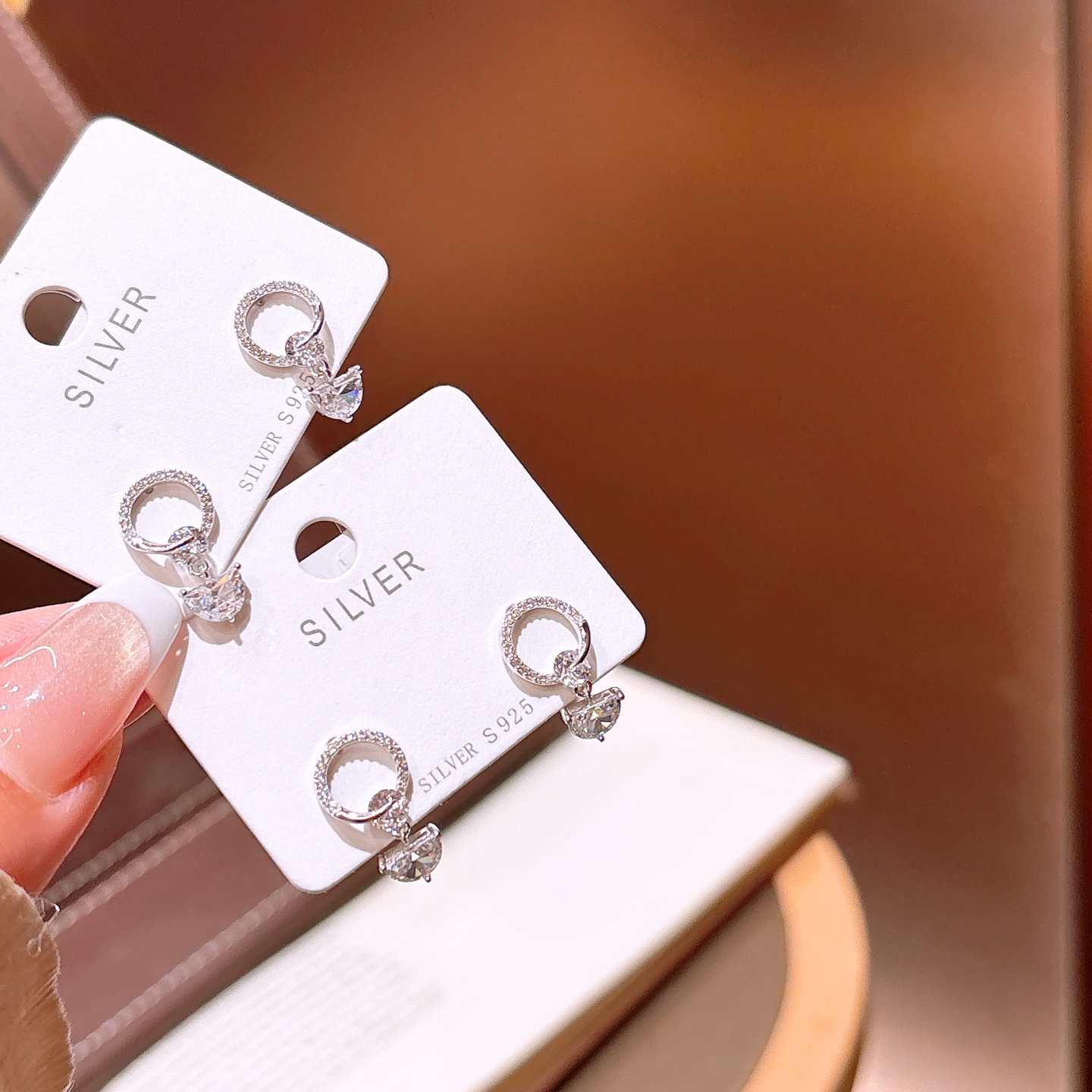 ファッション低アレルギー銀イヤリングゴールド 自分へのご褒美