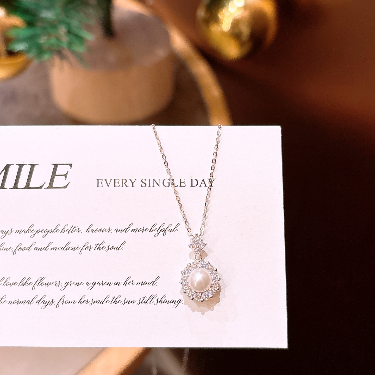 Solid Silver Moissanite Necklace Fresh New Year Silver