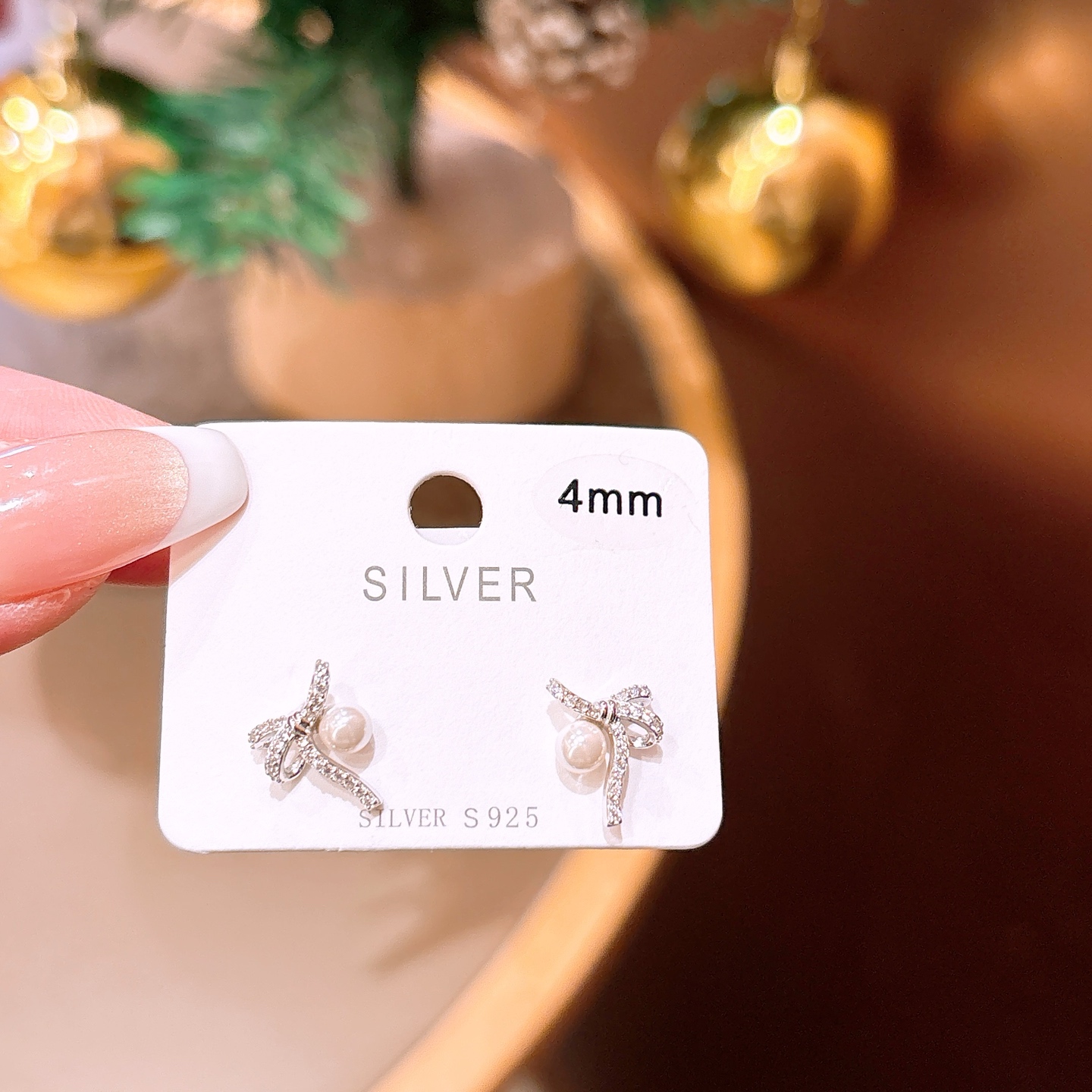 シック高品質シルバーイヤリングゴールド 記念日