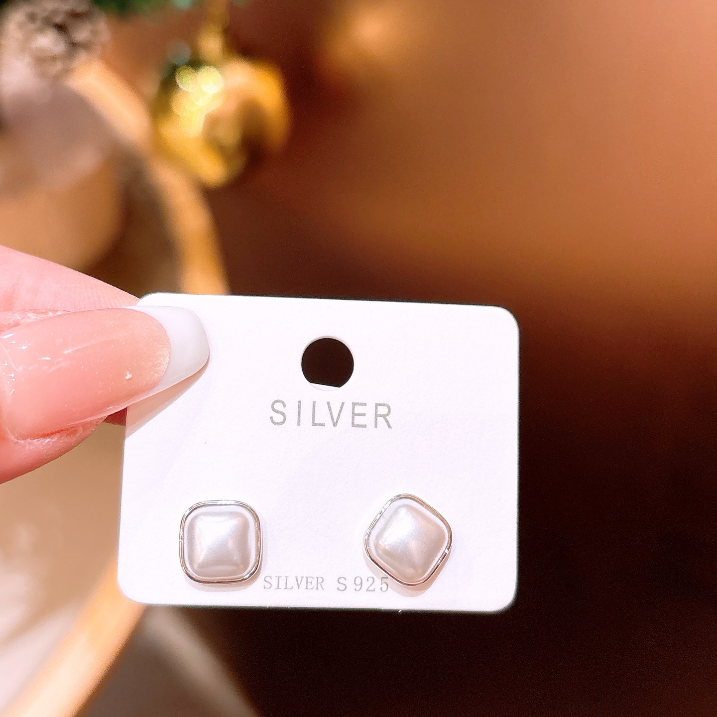 韓国風低アレルギー銀イヤリングゴールド 通勤