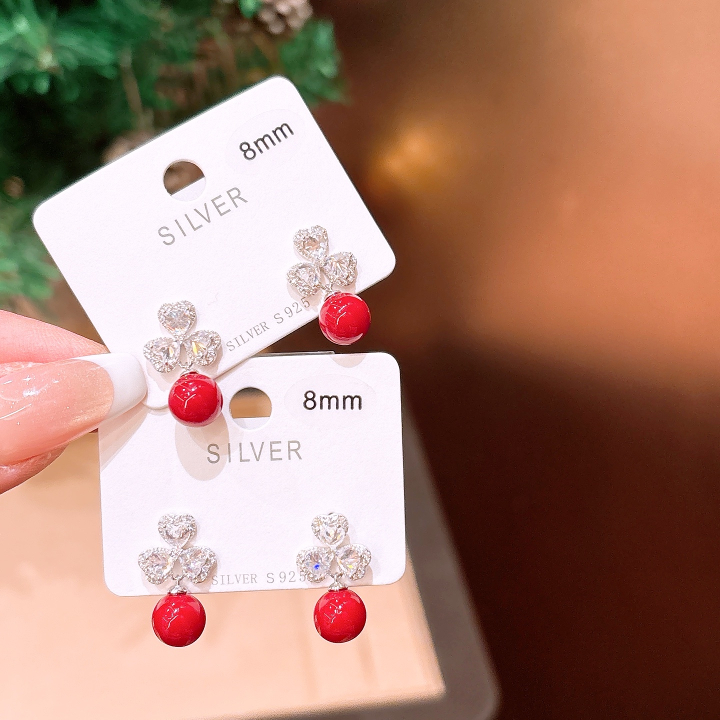 甘辛S925スターリングシルバーイヤリングシルバー 婚姻届提出