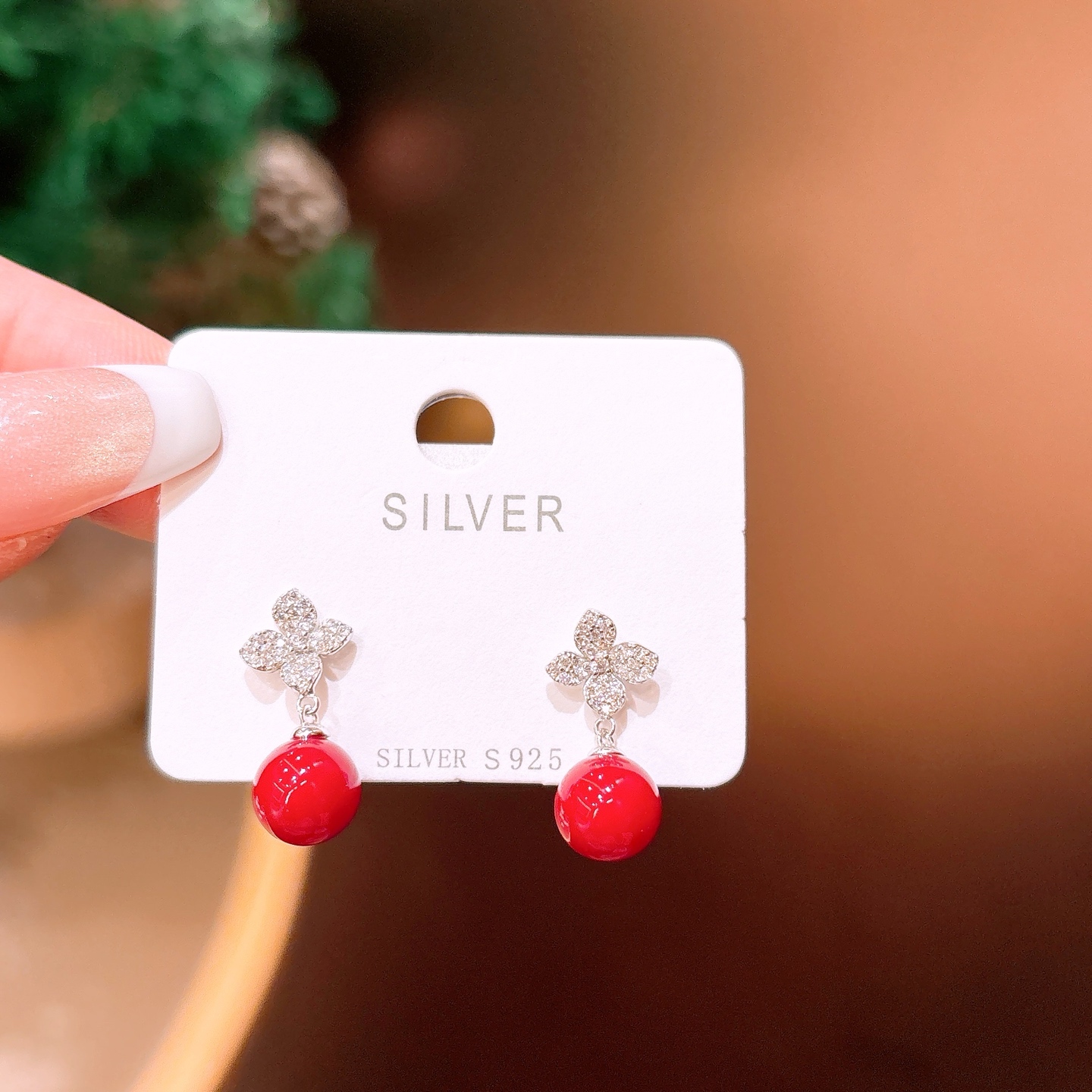 繊細ファインシルバーイヤリングゴールド 父の日