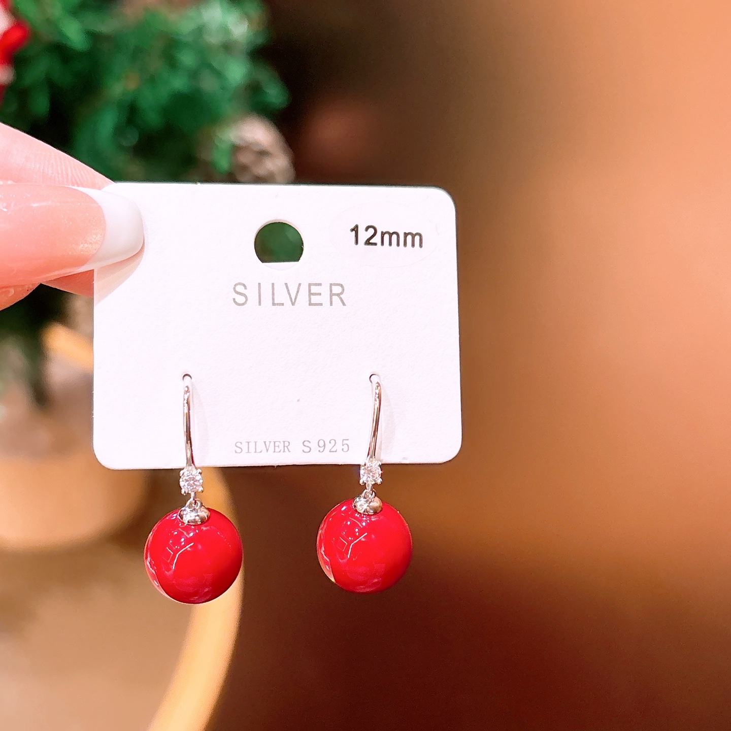 High Polish Silver Drop & Thread Earrings Romantic Office Gold