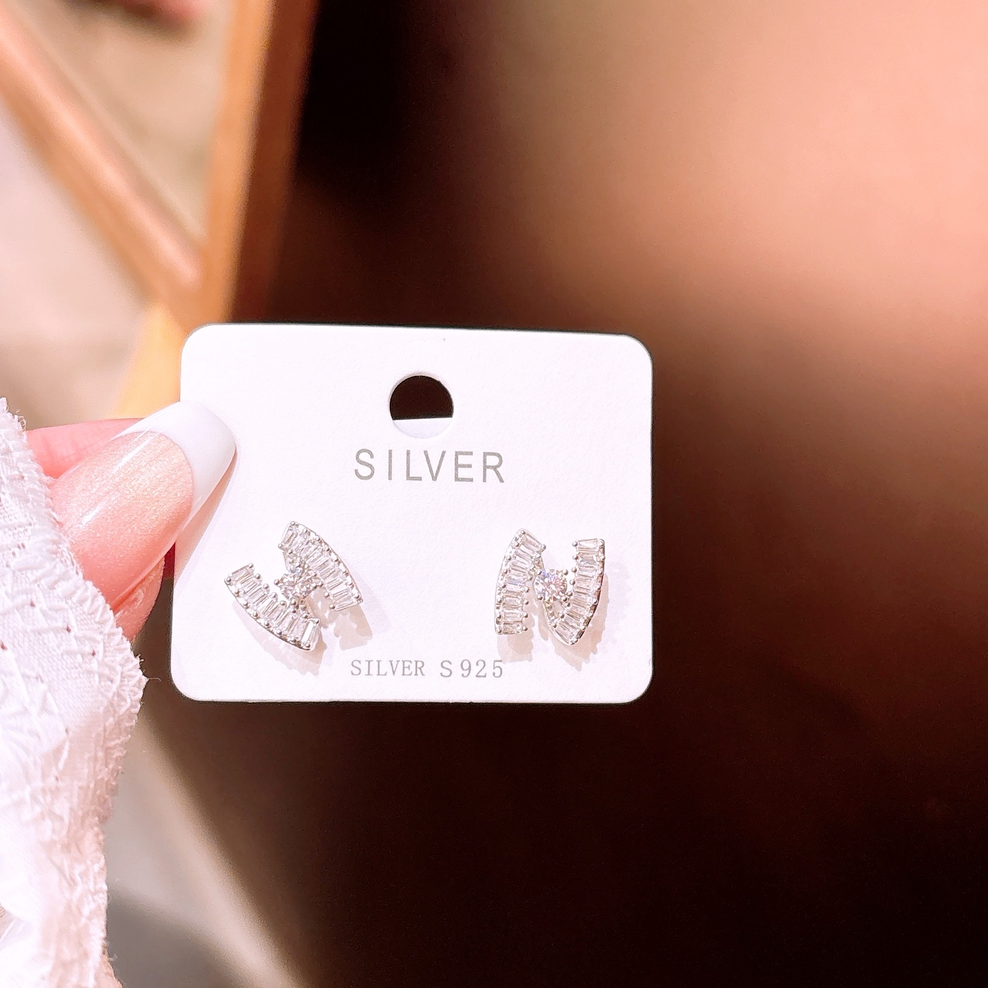 ロマンチック925シルバーイヤリングゴールド 年次パーティー