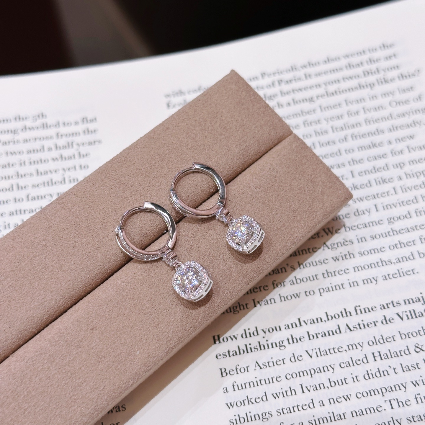 Solid Silver Moissanite Ear Cuffs Premium Engagement Silver