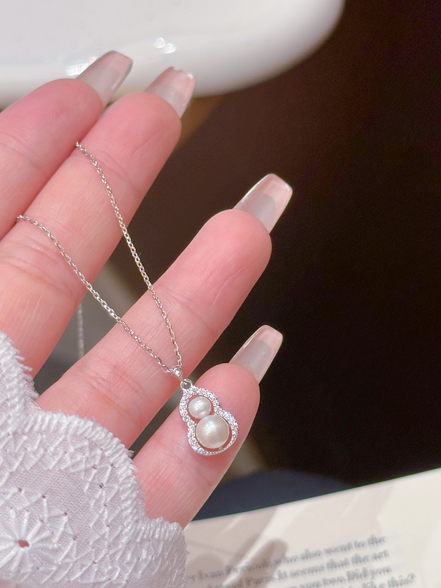 Low Allergy Silver Moissanite Necklace Ins Style Confession Gold