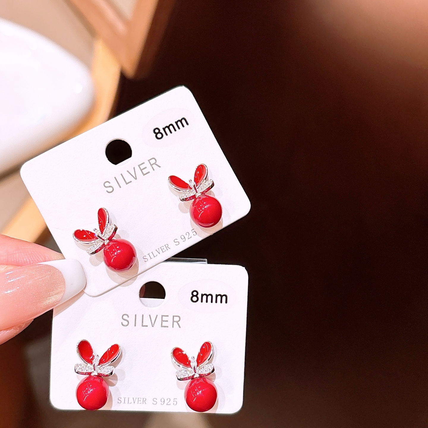 Solid Silver Earrings Dainty Party Gold