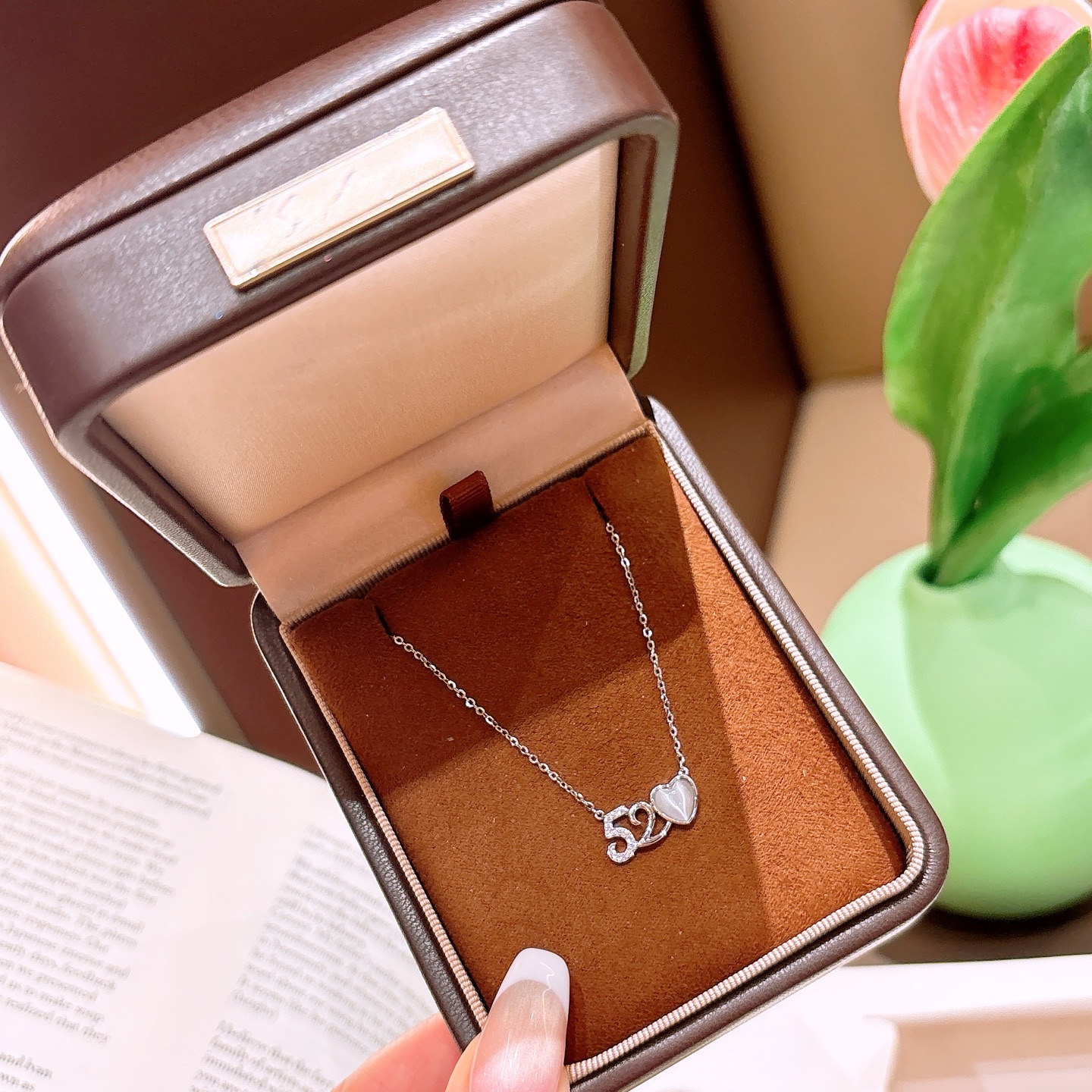 925 Silver Necklace Sweet & Cool Valentine's Day Gold