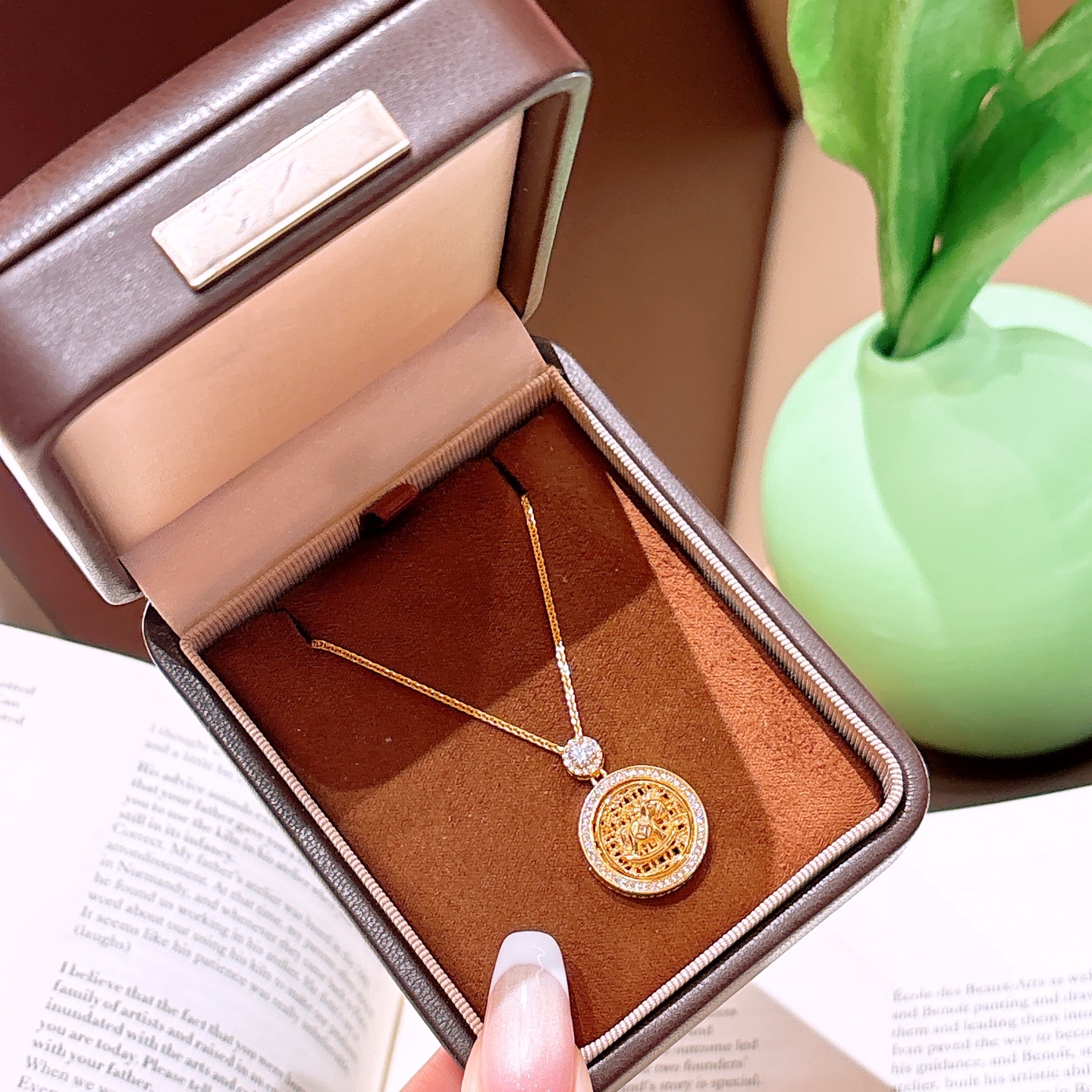 S925 Sterling Silver Necklace Ethereal Christmas Gold