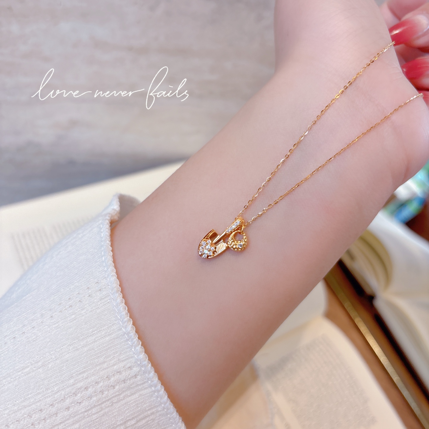 ミニマリスト低アレルギー銀ネックレスゴールド 母の日