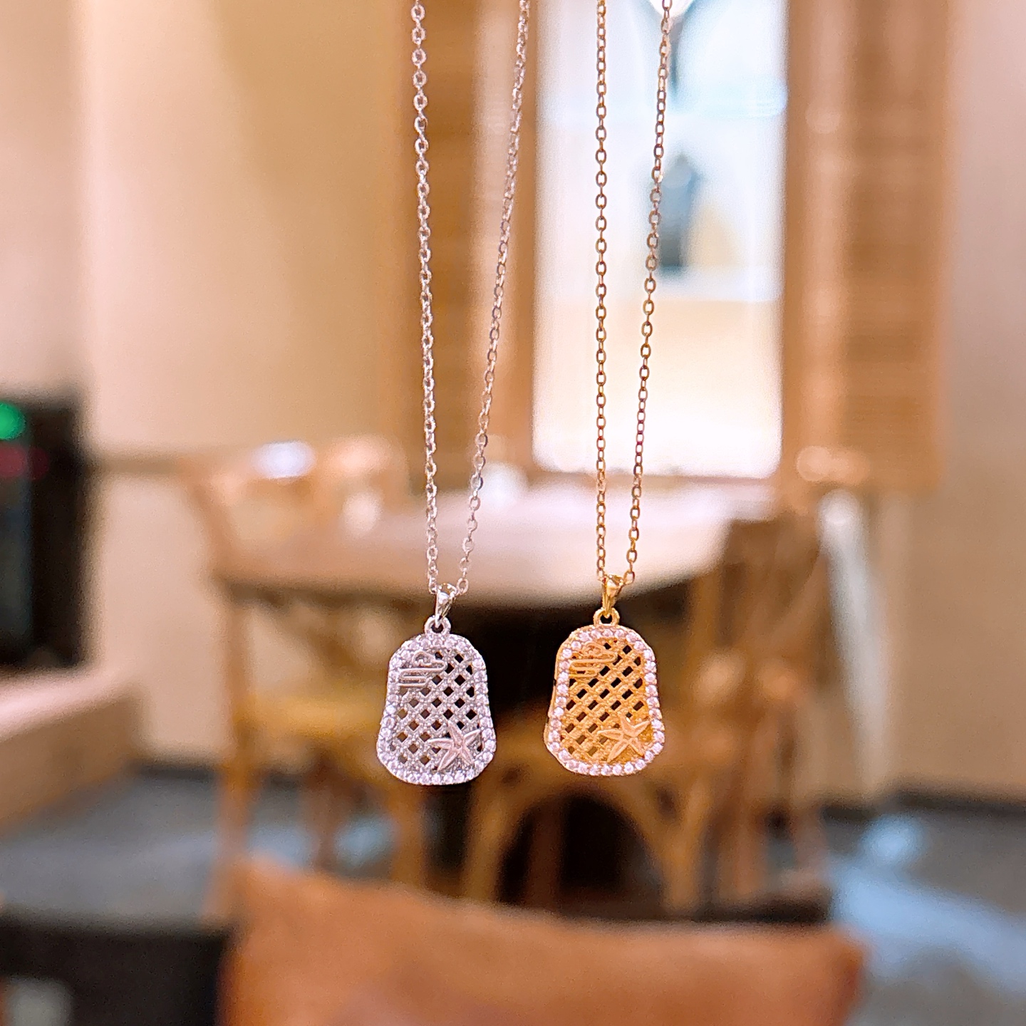 さわやか系高品質シルバーネックレスゴールド クリスマス