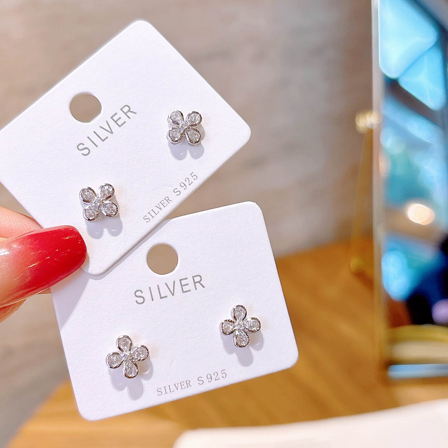 925 Silver Earrings Delicate Wedding Registration Silver