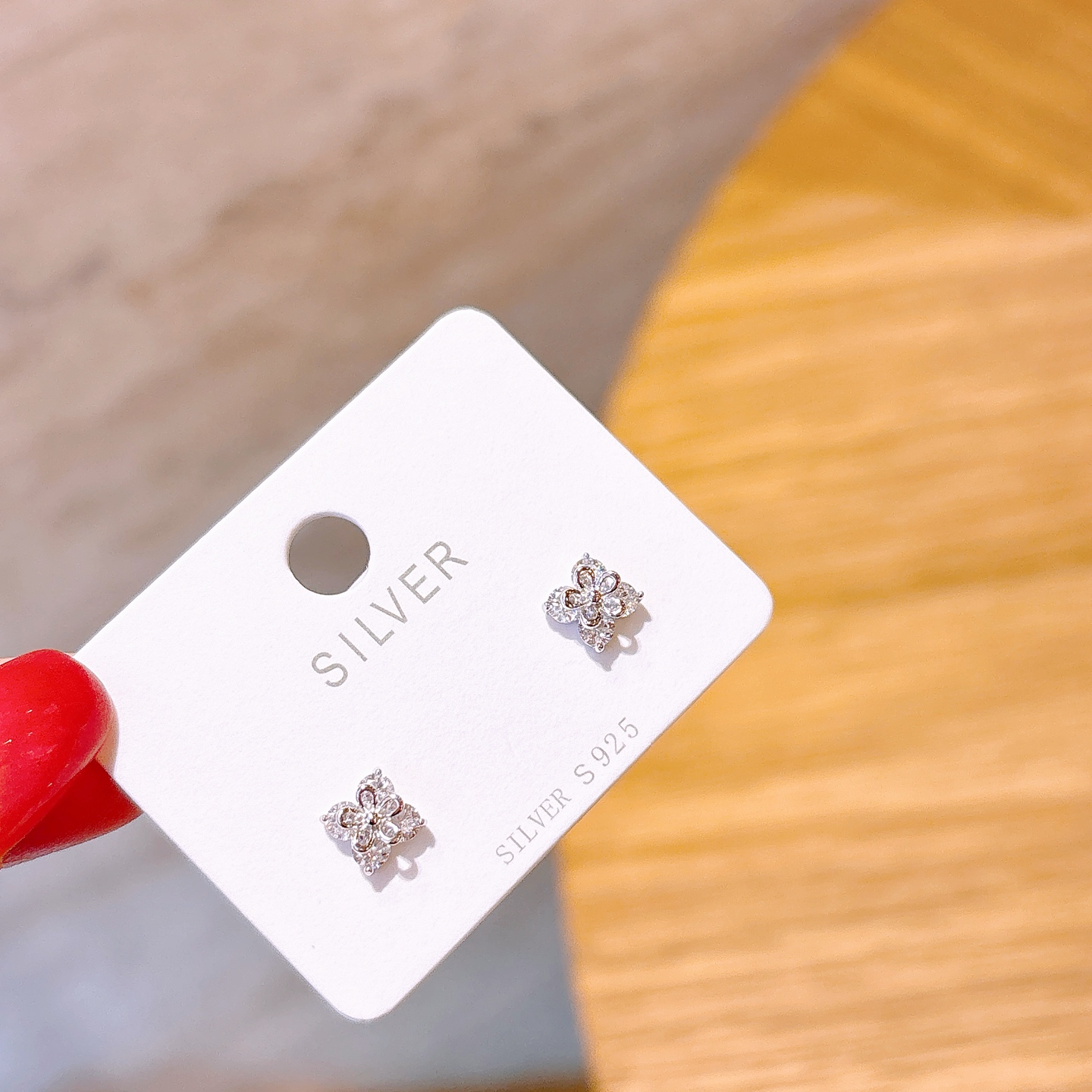 S925 Sterling Silver Earrings Korean Style Christmas Silver