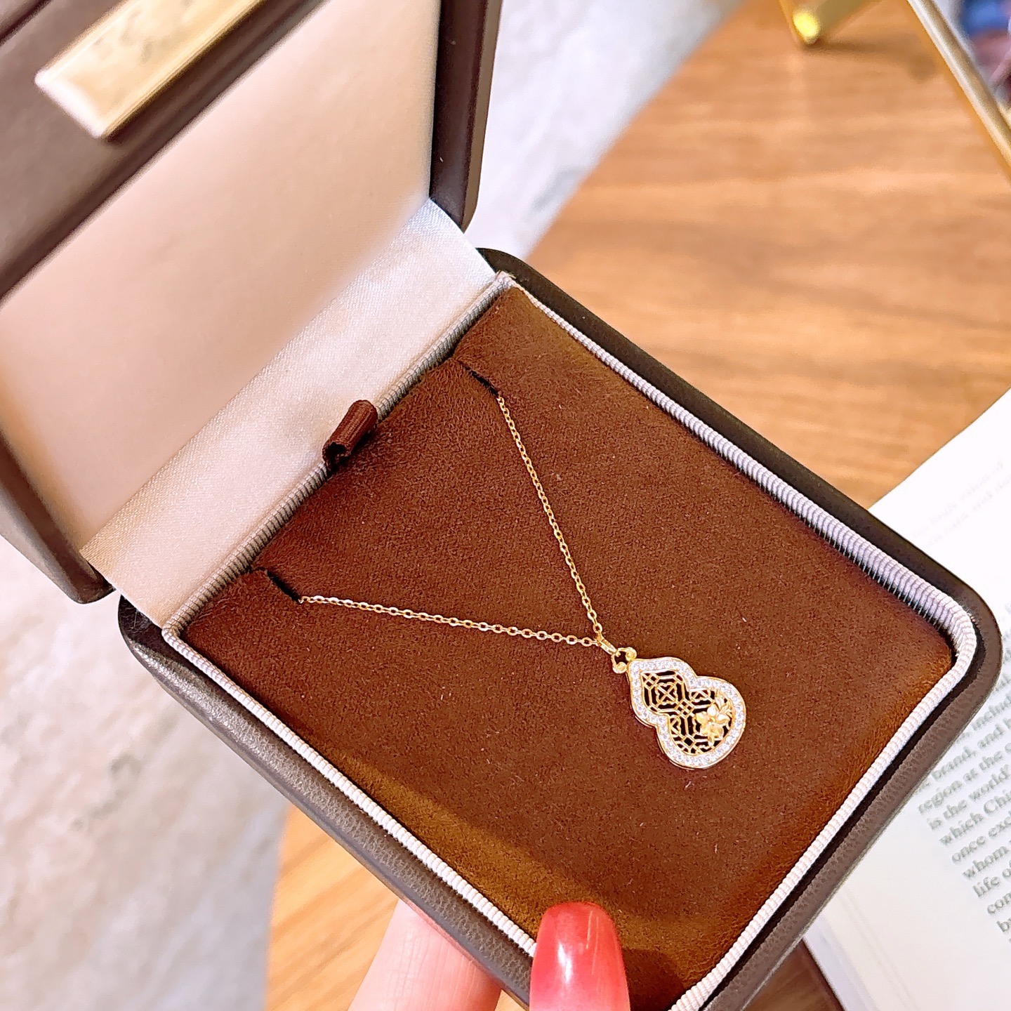 High Polish Silver Necklace Romantic Mother's Birthday Gold