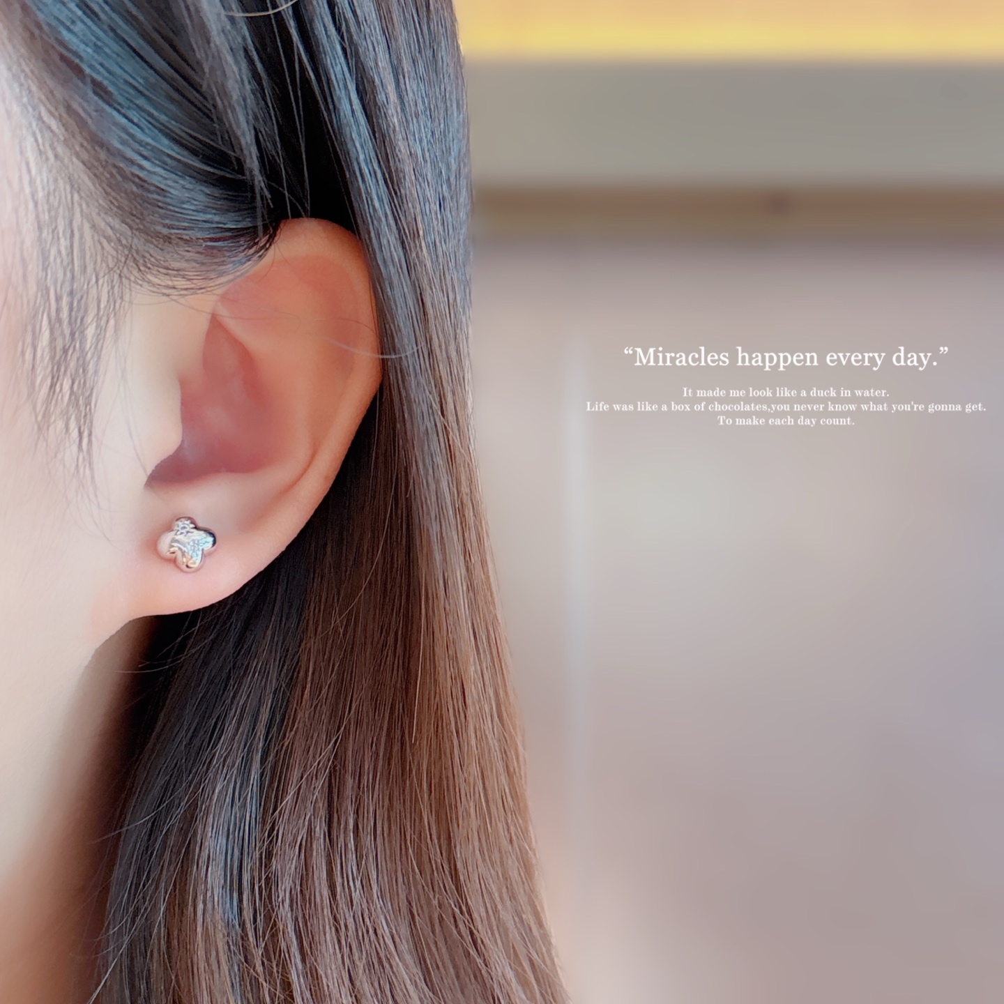 可愛いファインシルバーイヤリングゴールド デート