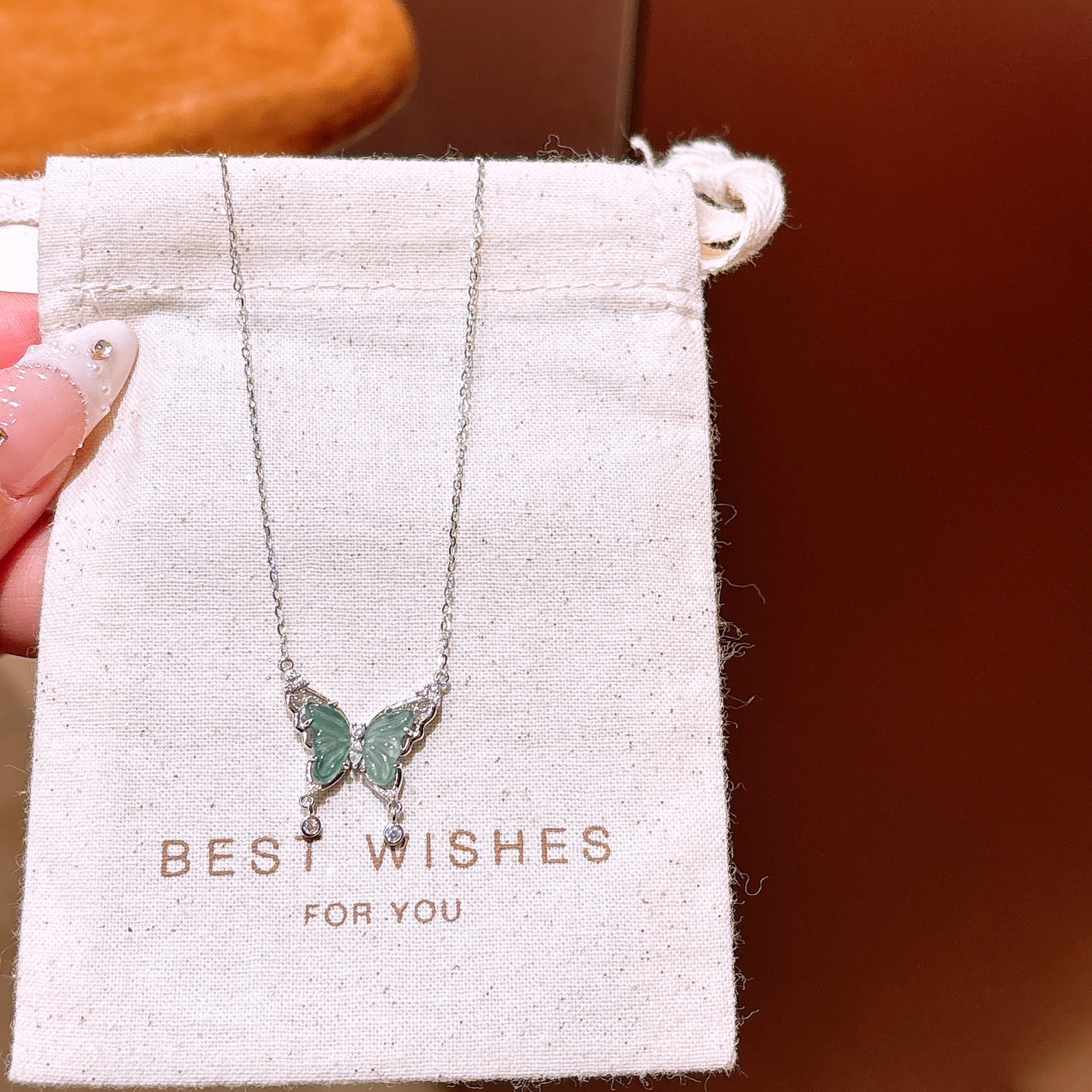 Solid Silver Jadeite Necklace Playful Wedding Registration Silver