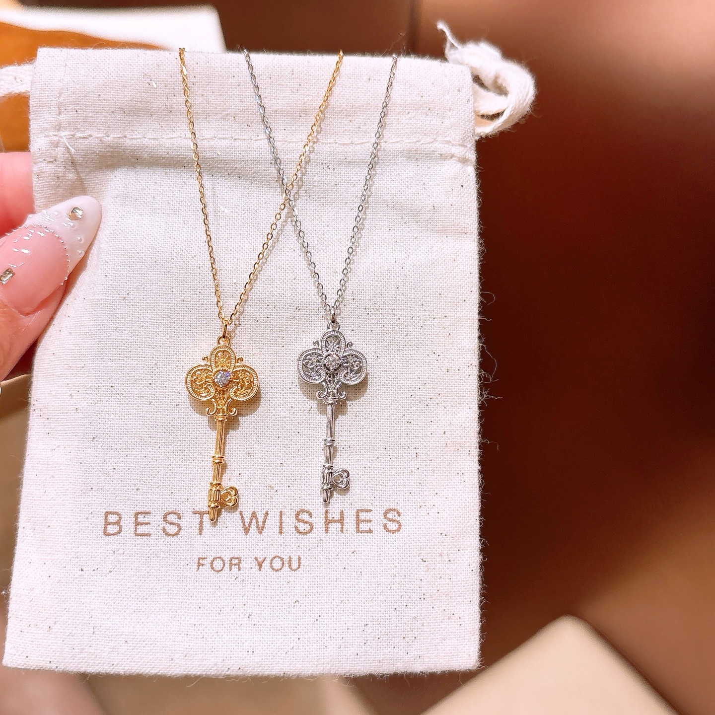 ミニマリスト925シルバーネックレスゴールド 告白