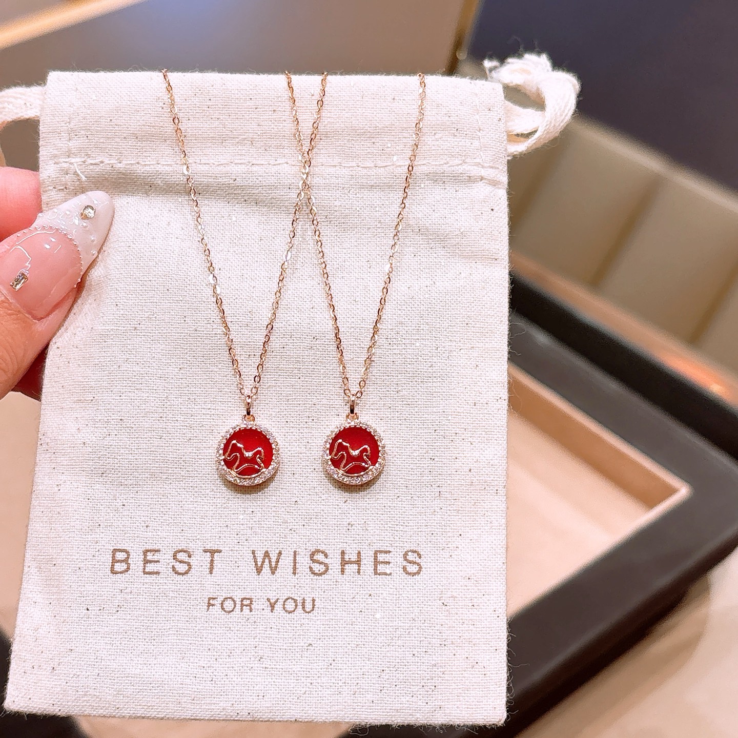 優しい高品質シルバーネックレスゴールド ギフト