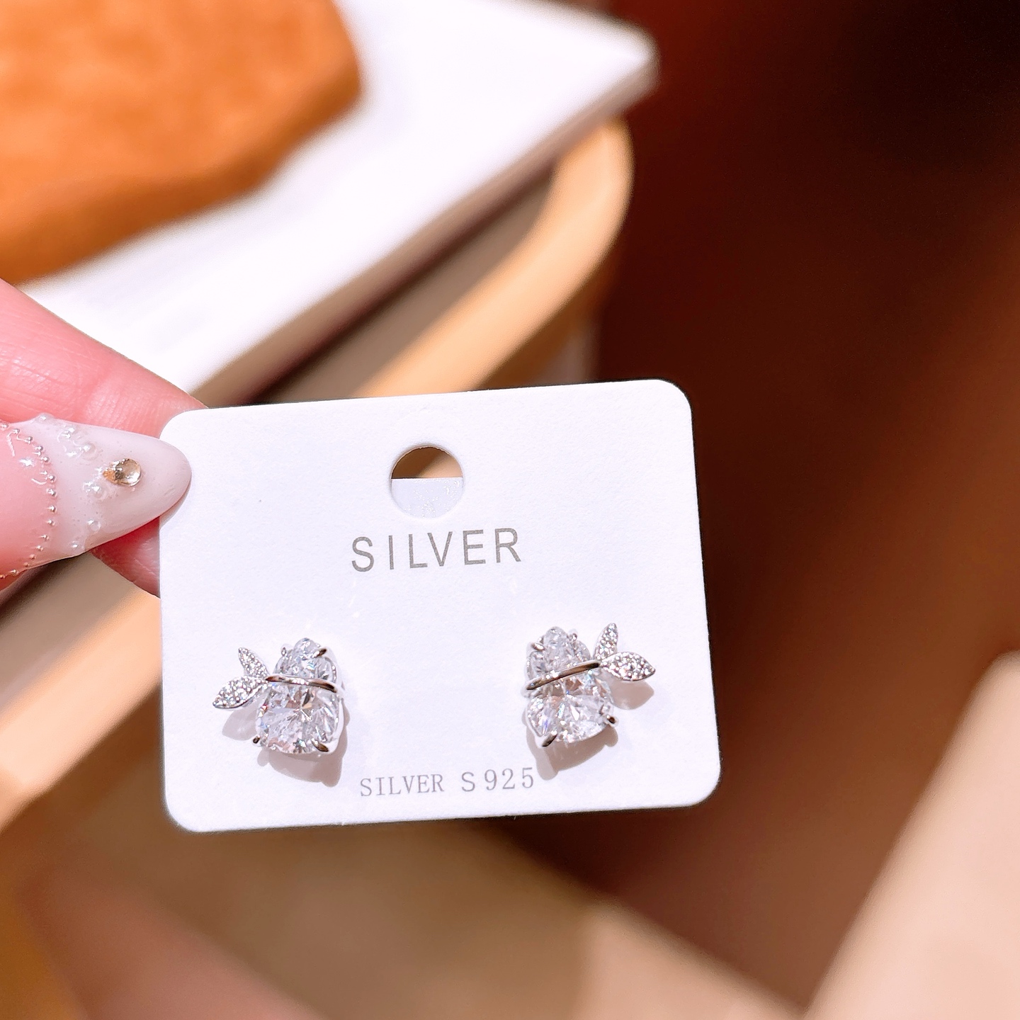 ファッション高品質シルバーイヤリングゴールド バレンタインデー