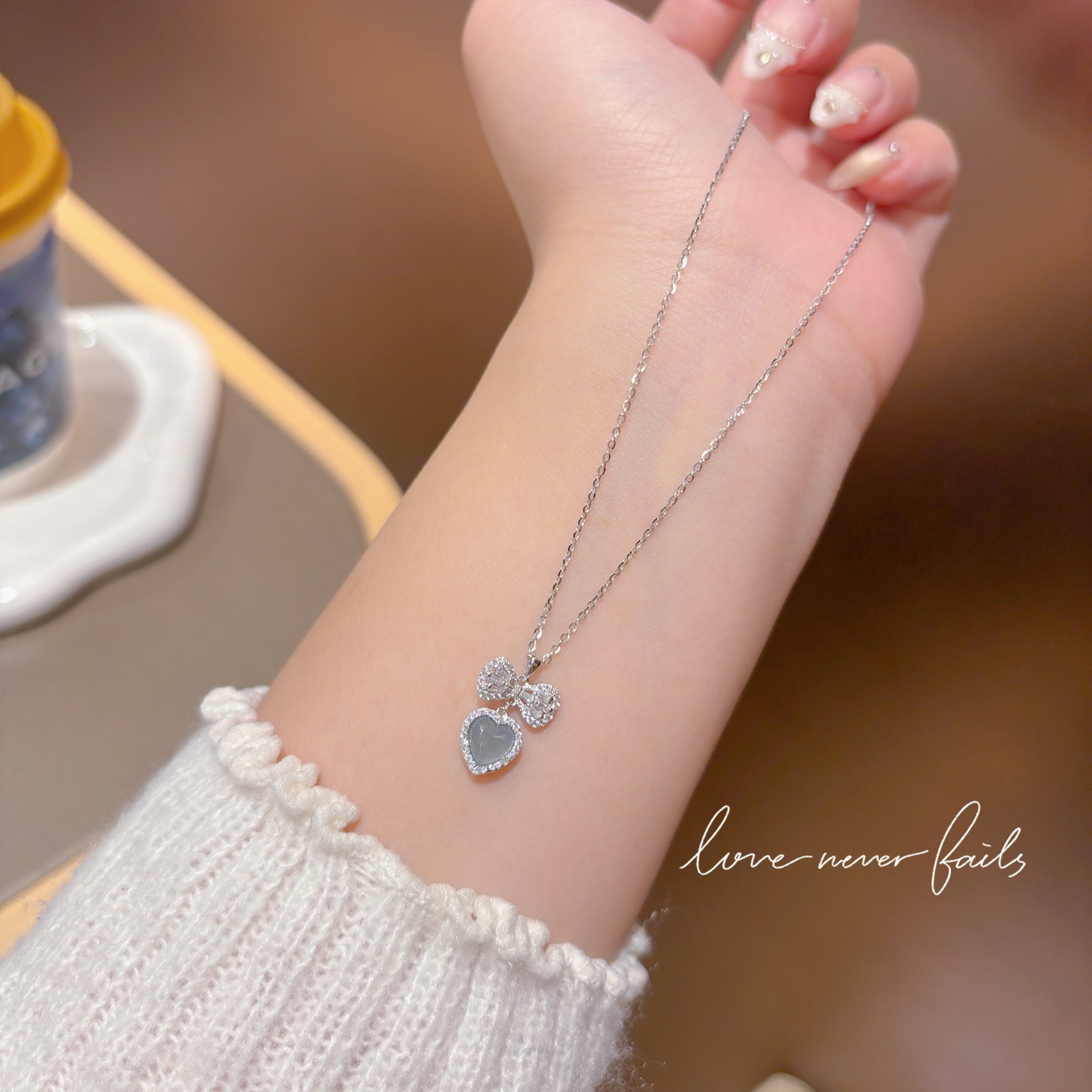 S925 Sterling Silver Jadeite Necklace Cute Everyday Wear Gold