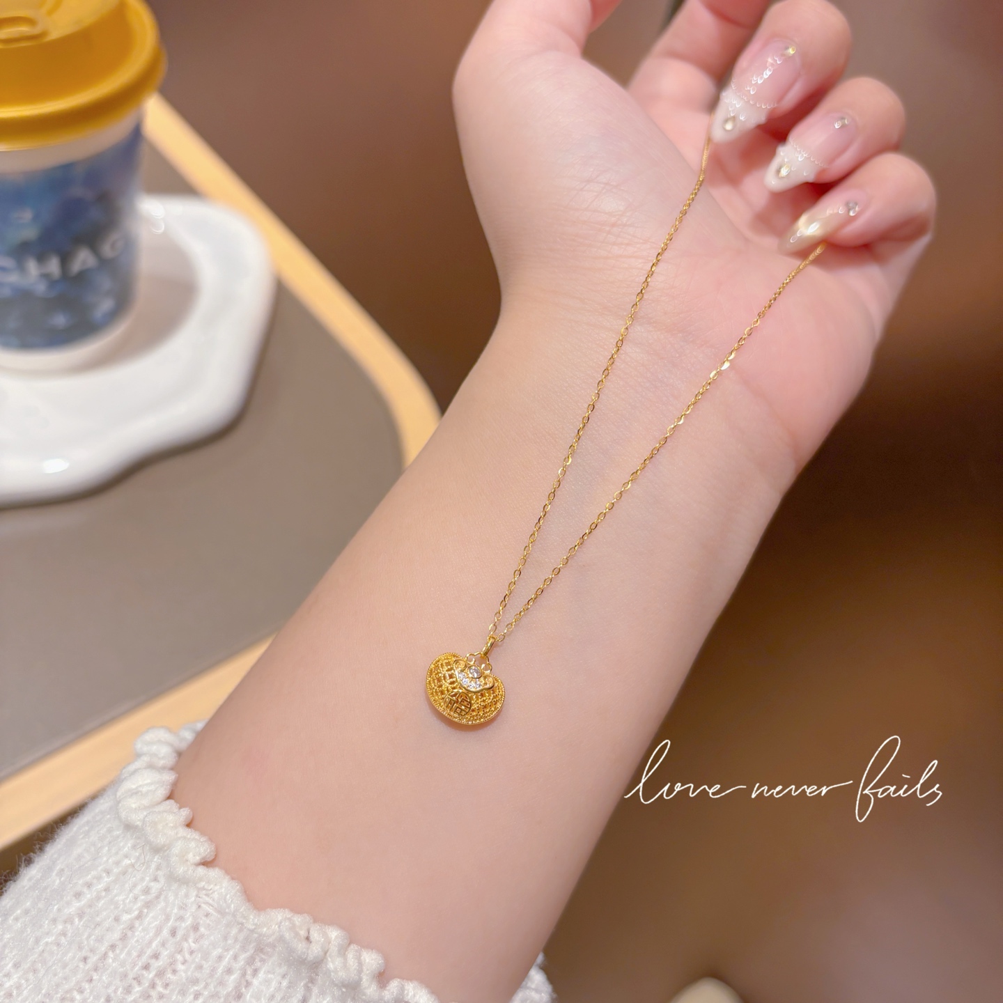 甘いファインシルバーネックレスゴールド 父の日