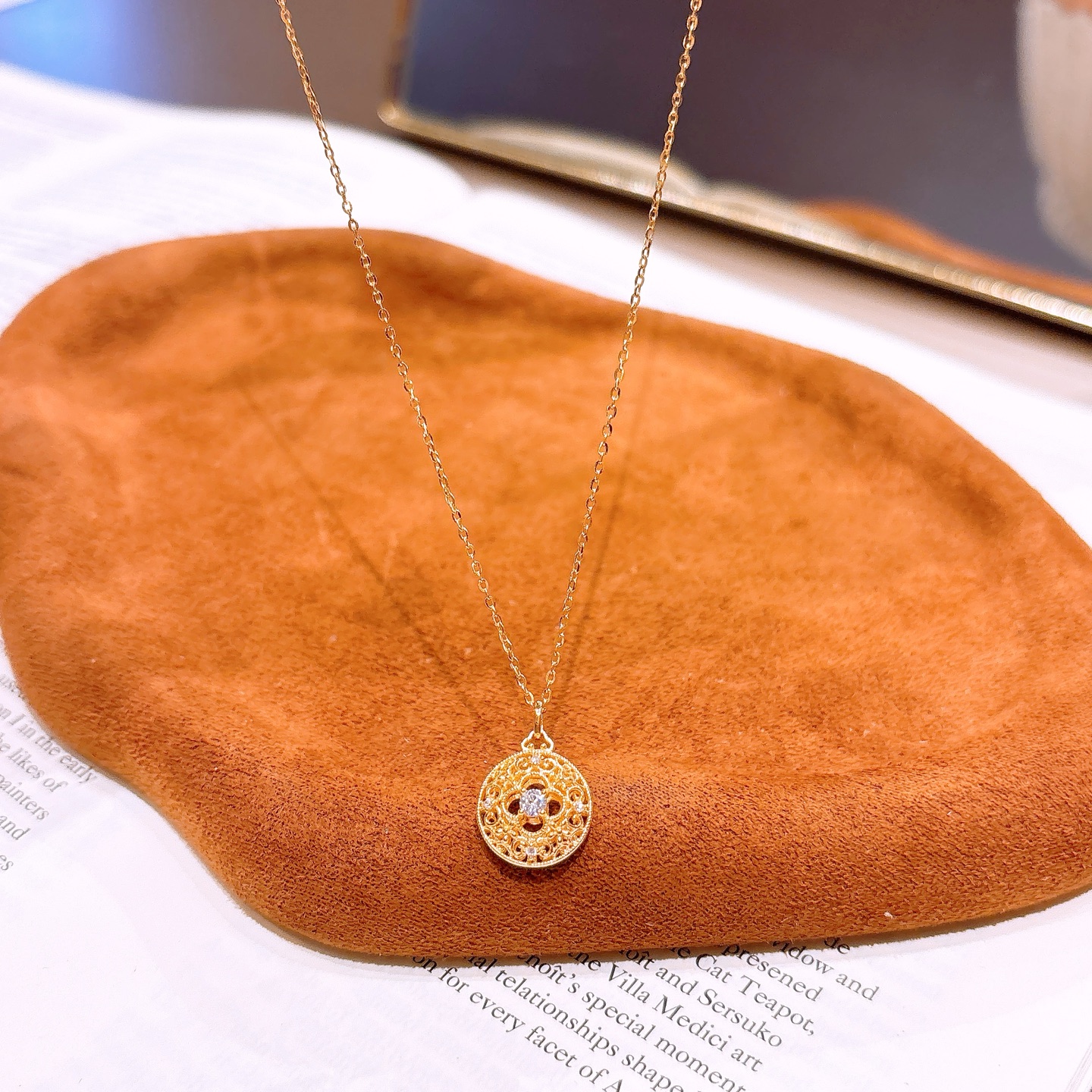 ミニマリストアレルギー対応シルバーネックレスゴールド ギフト