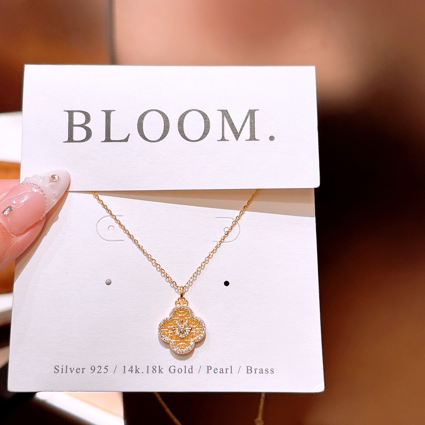 優しいS925スターリングシルバーネックレスゴールド バレンタインデー