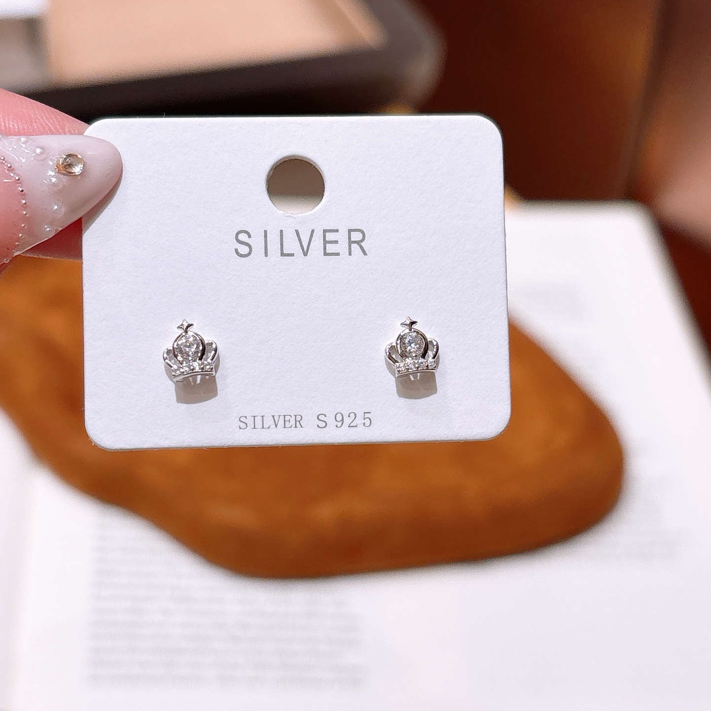 軽やか純銀イヤリングゴールド クリスマス