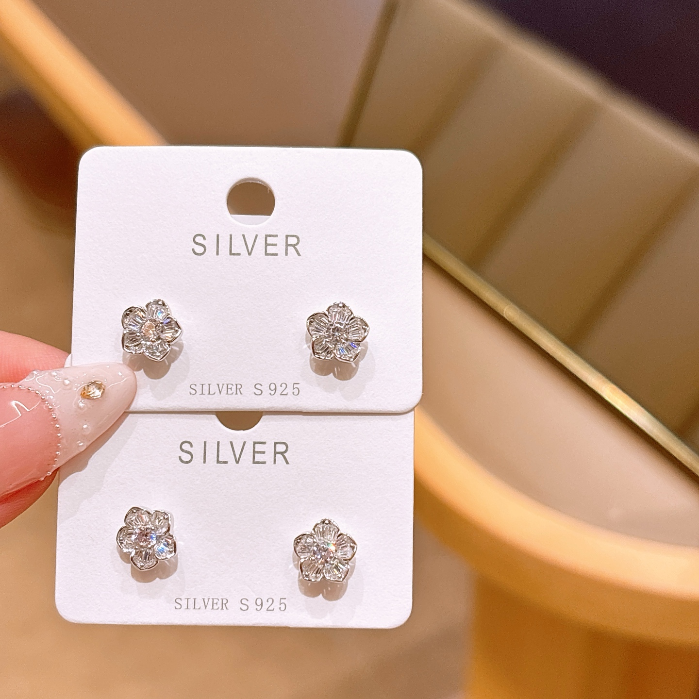 シック925シルバーイヤリングシルバー 年次パーティー