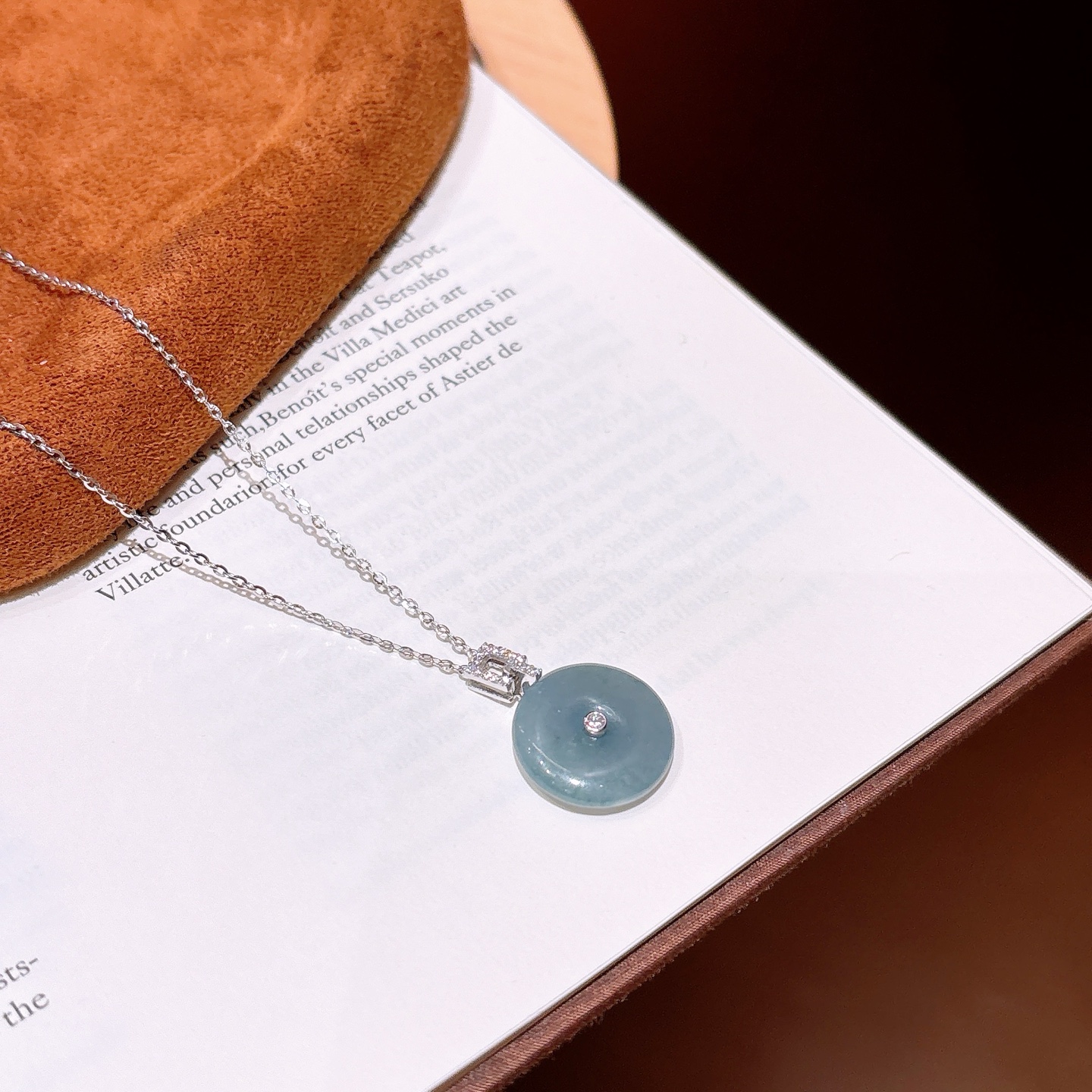 Hypoallergenic Silver Jadeite Necklace Fashion Party Gold