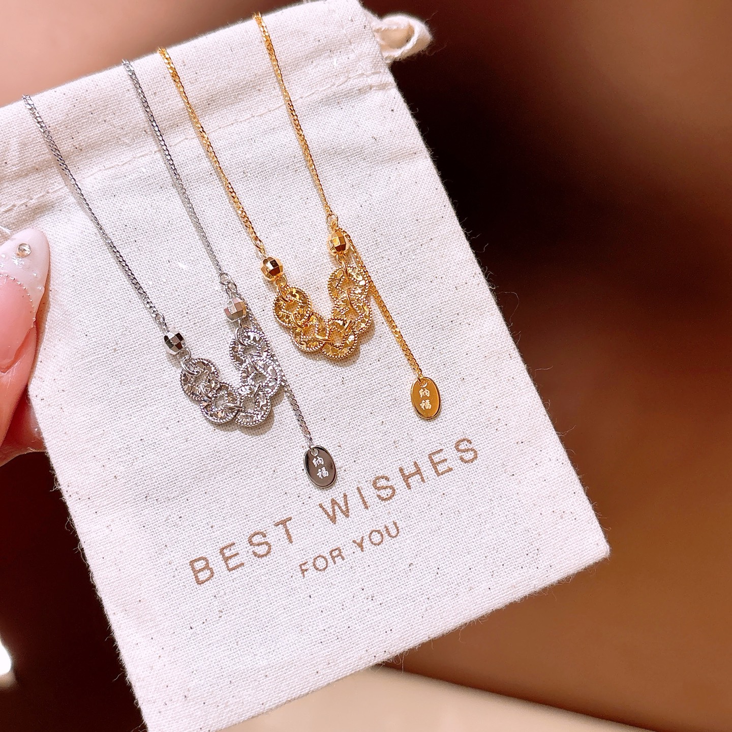 フレンチニッケル無添加銀ネックレスシルバー クリスマス