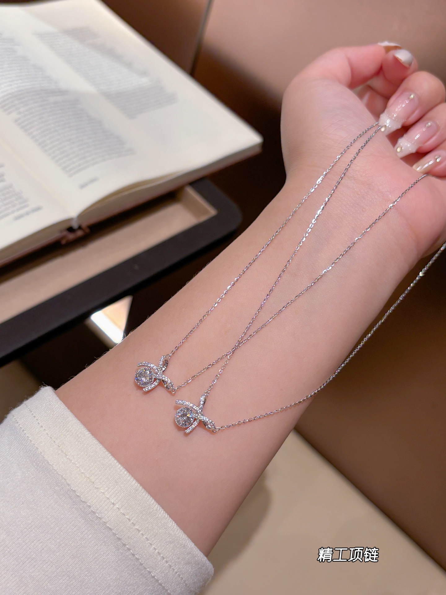 甘いニッケル無添加銀ネックレスゴールド パーティー