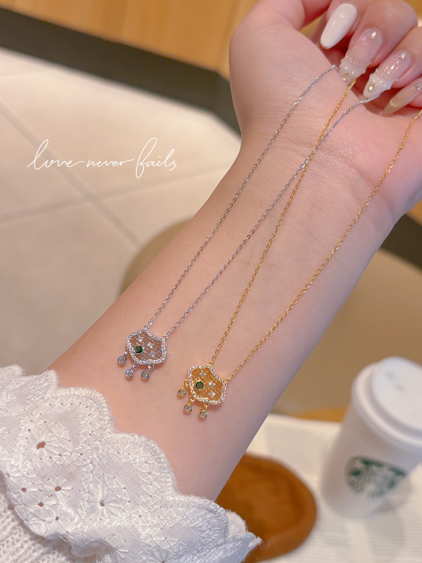 甘いアレルギー対応シルバーネックレスゴールド 先生の日