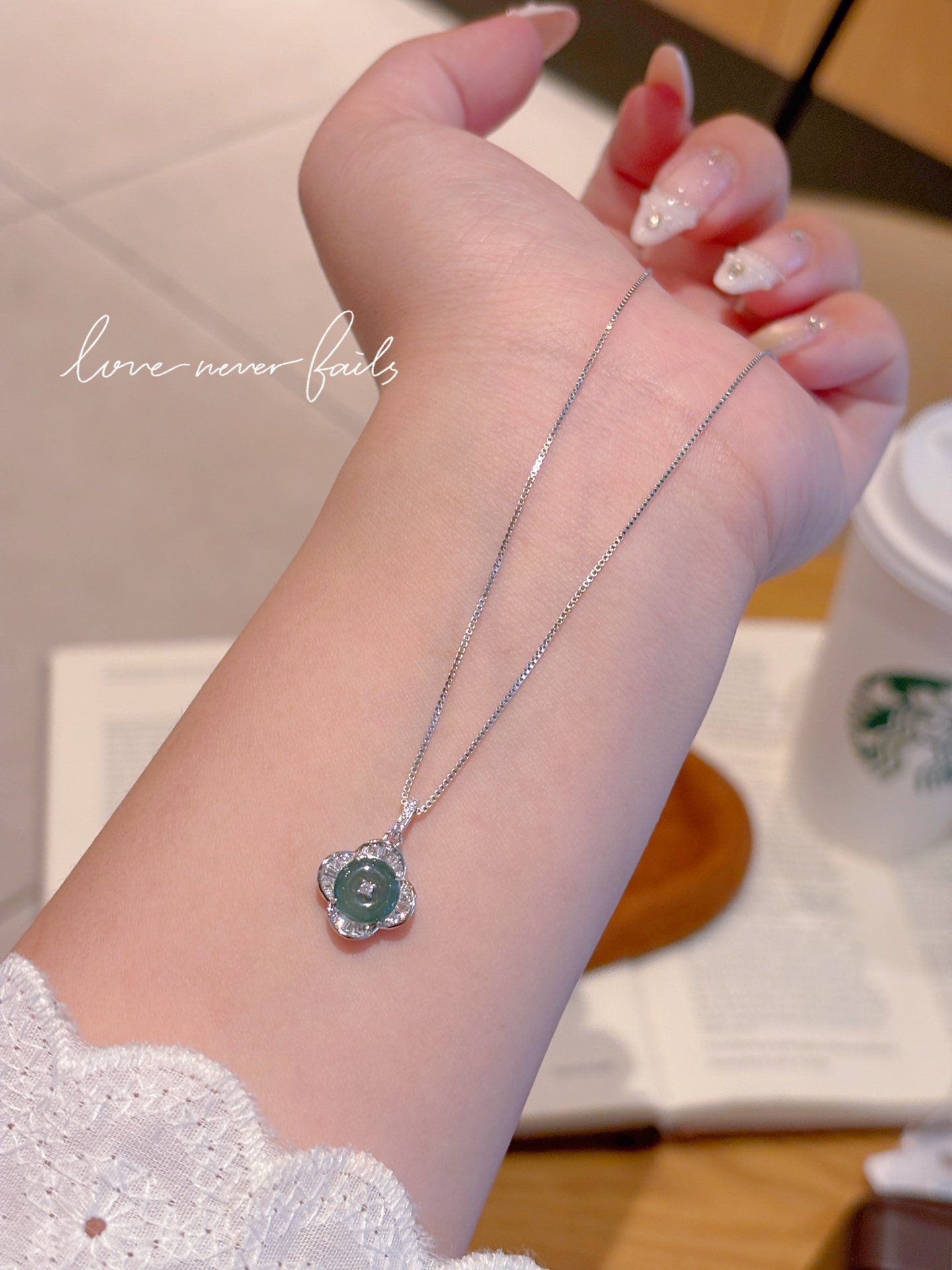 High Polish Silver Jadeite Necklace Fresh Annual Party Silver