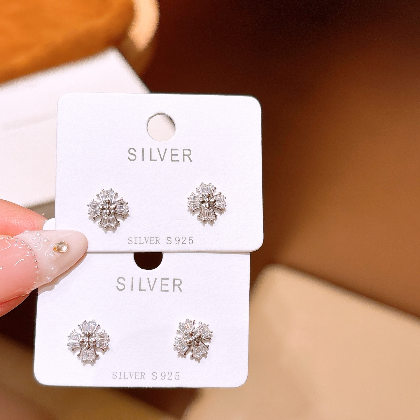 精巧925シルバーイヤリングゴールド パーティー