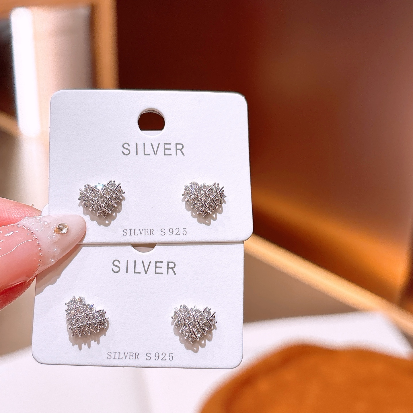 韓国風アレルギー対応シルバーイヤリングゴールド 告白