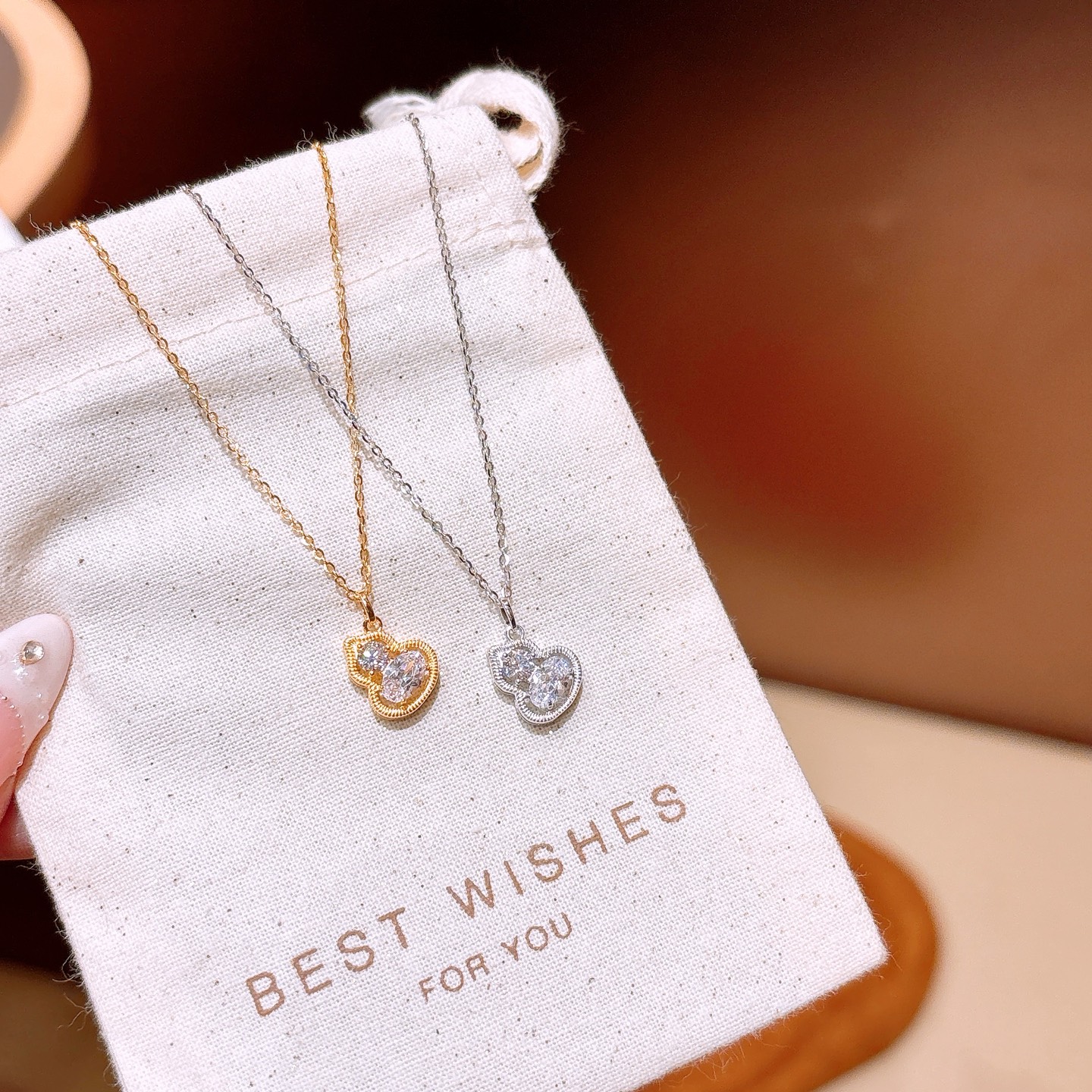 ミニマル925シルバーネックレスゴールド バレンタインデー