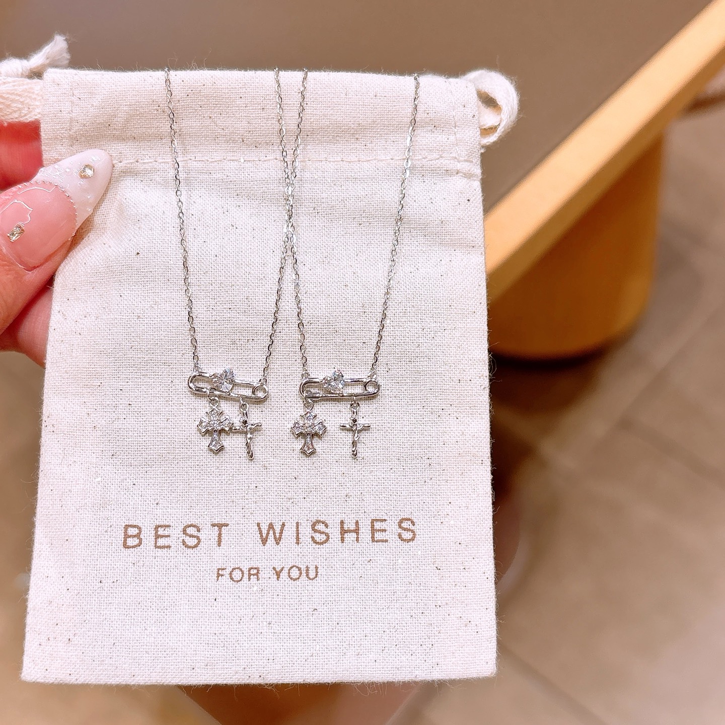 ガーリー低アレルギー銀ネックレスシルバー 告白