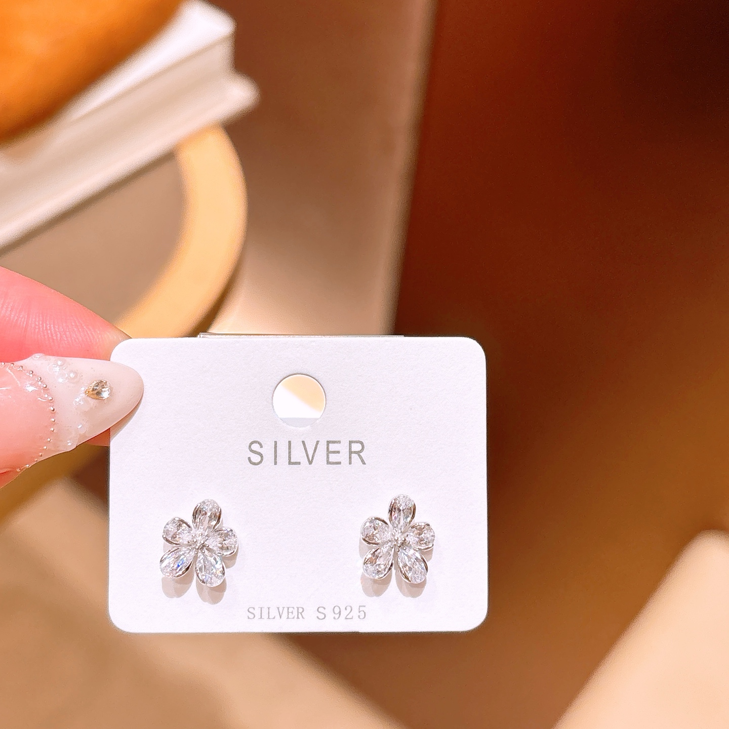 フレンチ高品質シルバーイヤリングシルバー 晩餐会