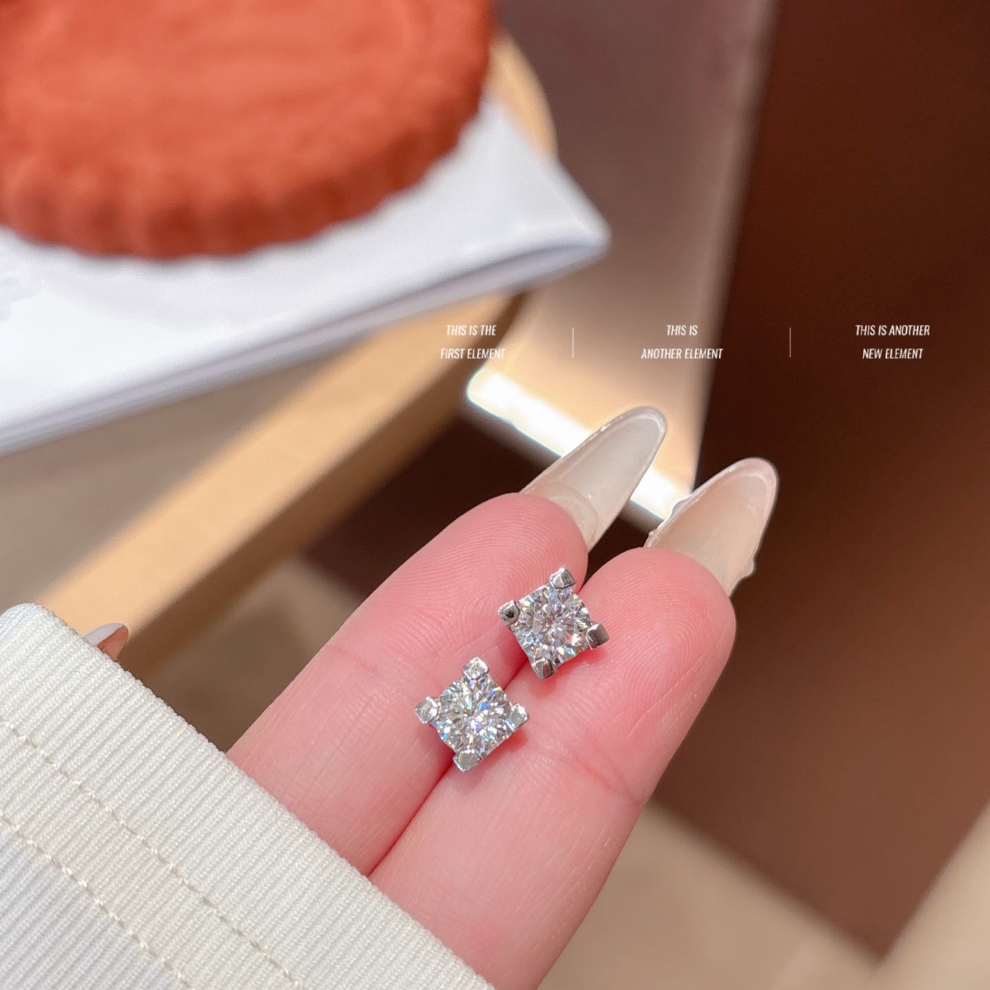 Nickel Free Silver Moissanite Studs Lively Date Night Gold